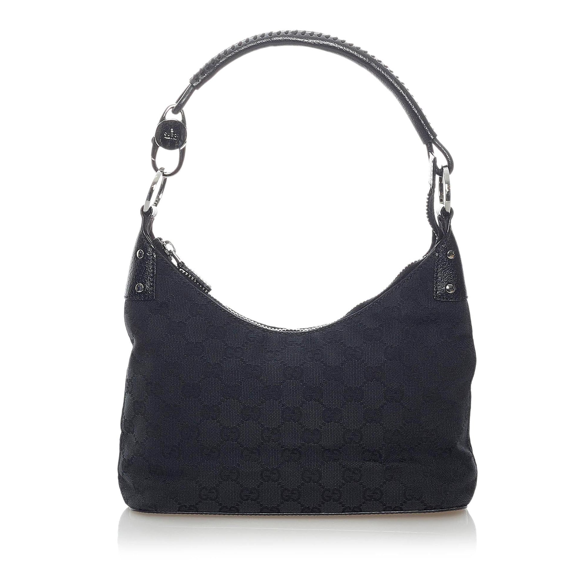 Gucci GG SHG Canvas Black Shoulder Bag 28
