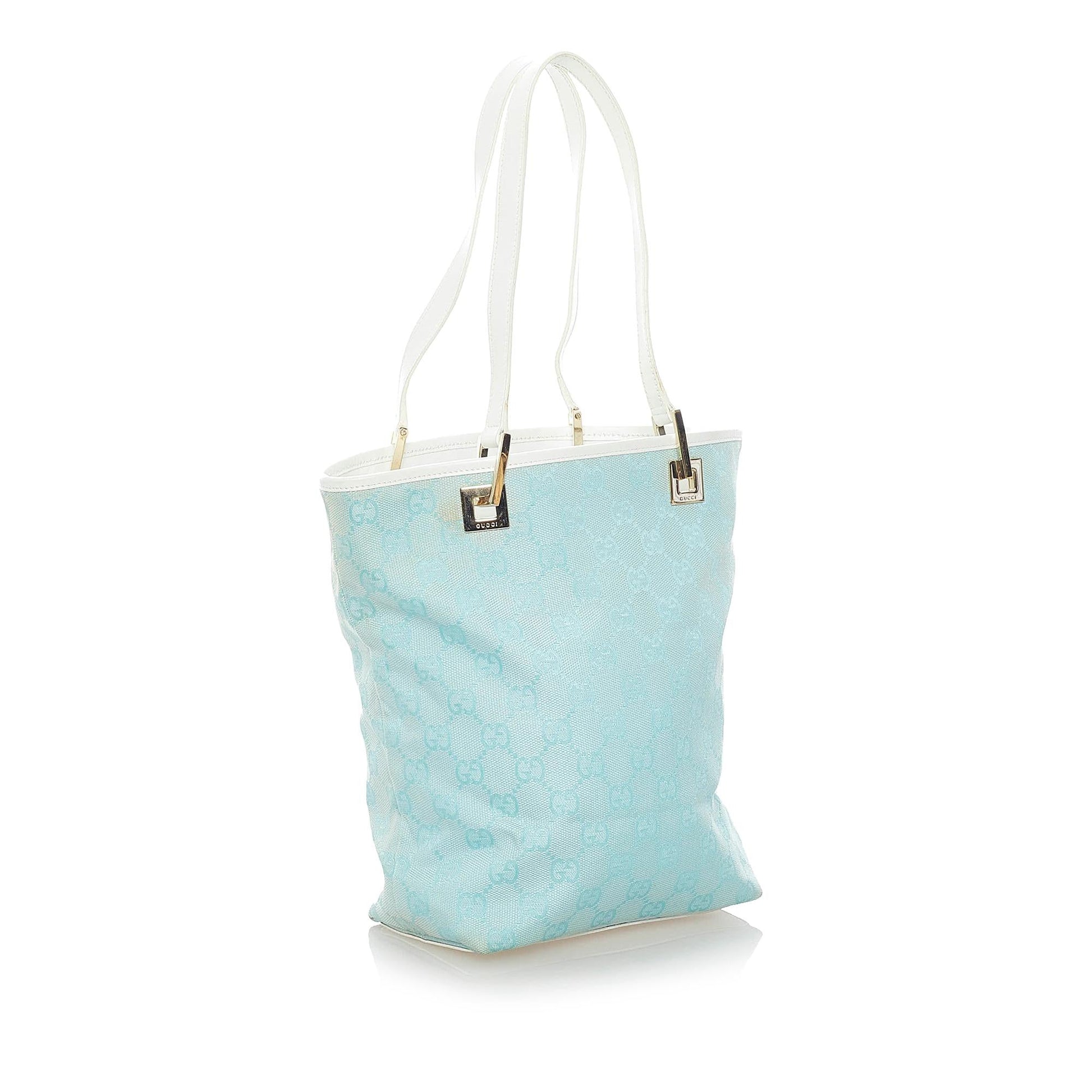 Gucci GG SHG Canvas White Blue Shoulder Bag