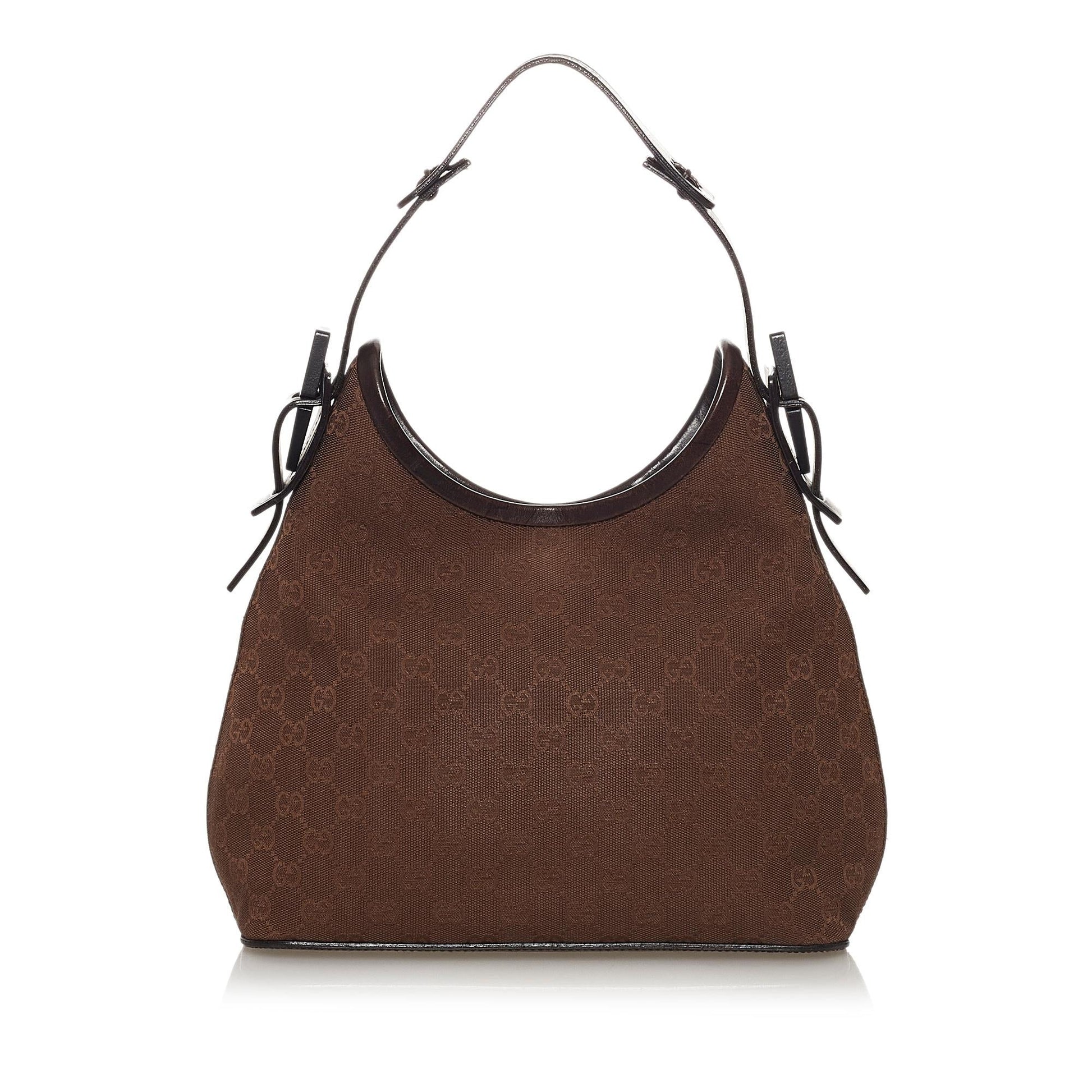 Gucci GG SHG Canvas Brown Shoulder Bag Bag Shg