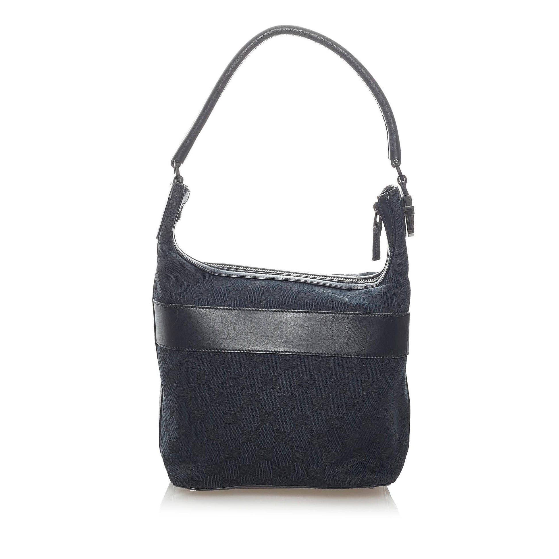 Gucci GG SHG Canvas Black Shoulder Bag Bag Shg