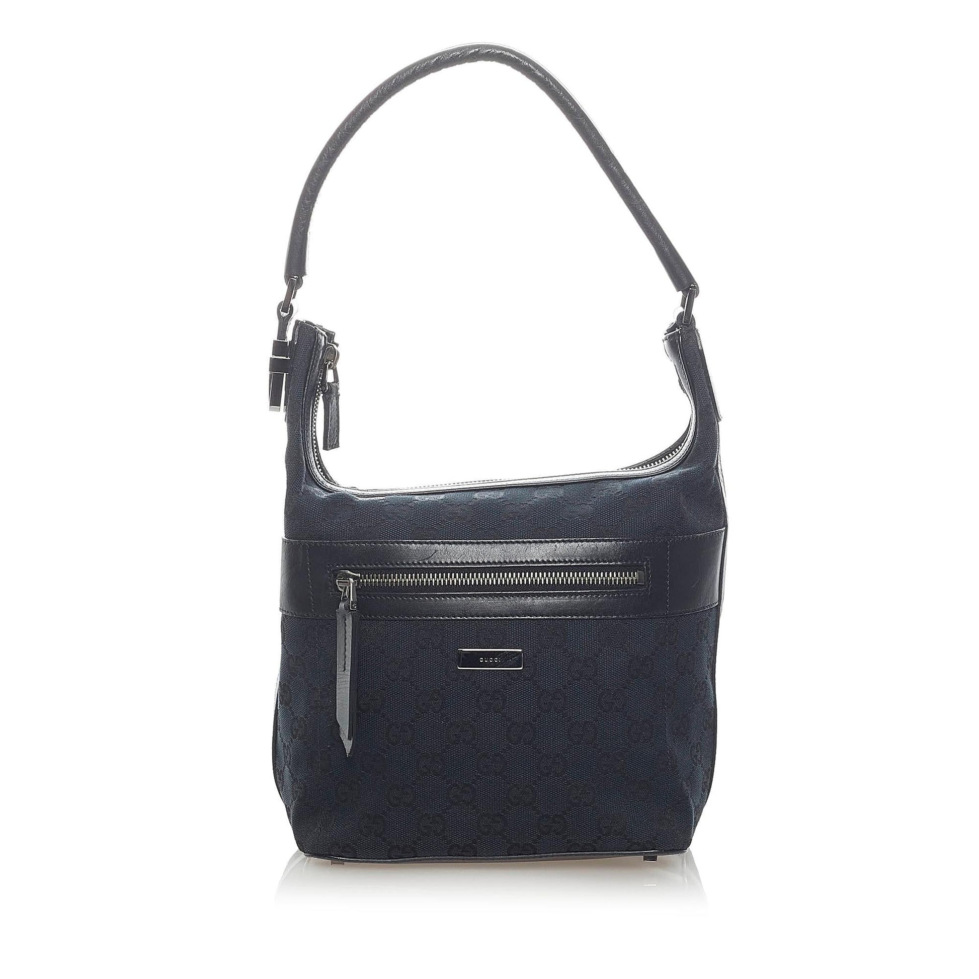 Gucci GG SHG Canvas Black Shoulder Bag Bag Shg