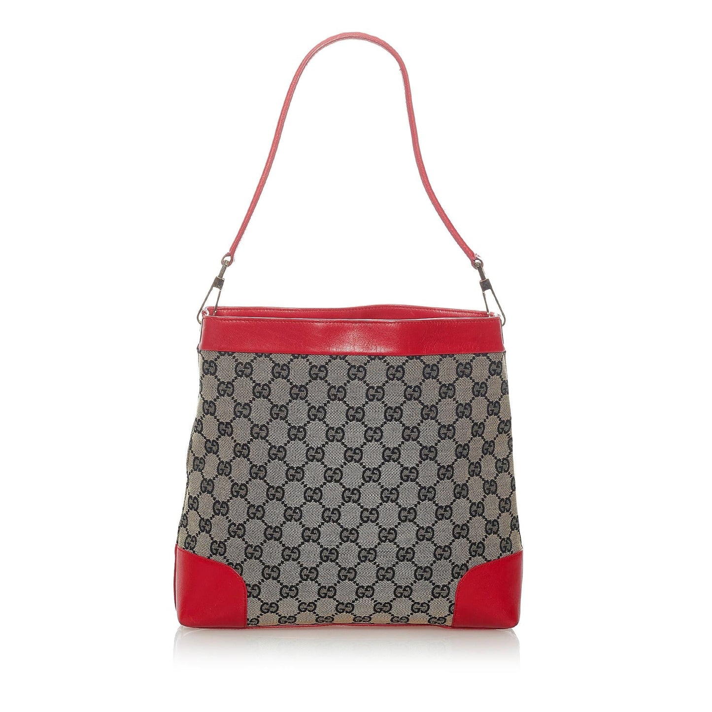 Gucci GG SHG Canvas Red Grey Shoulder Bag