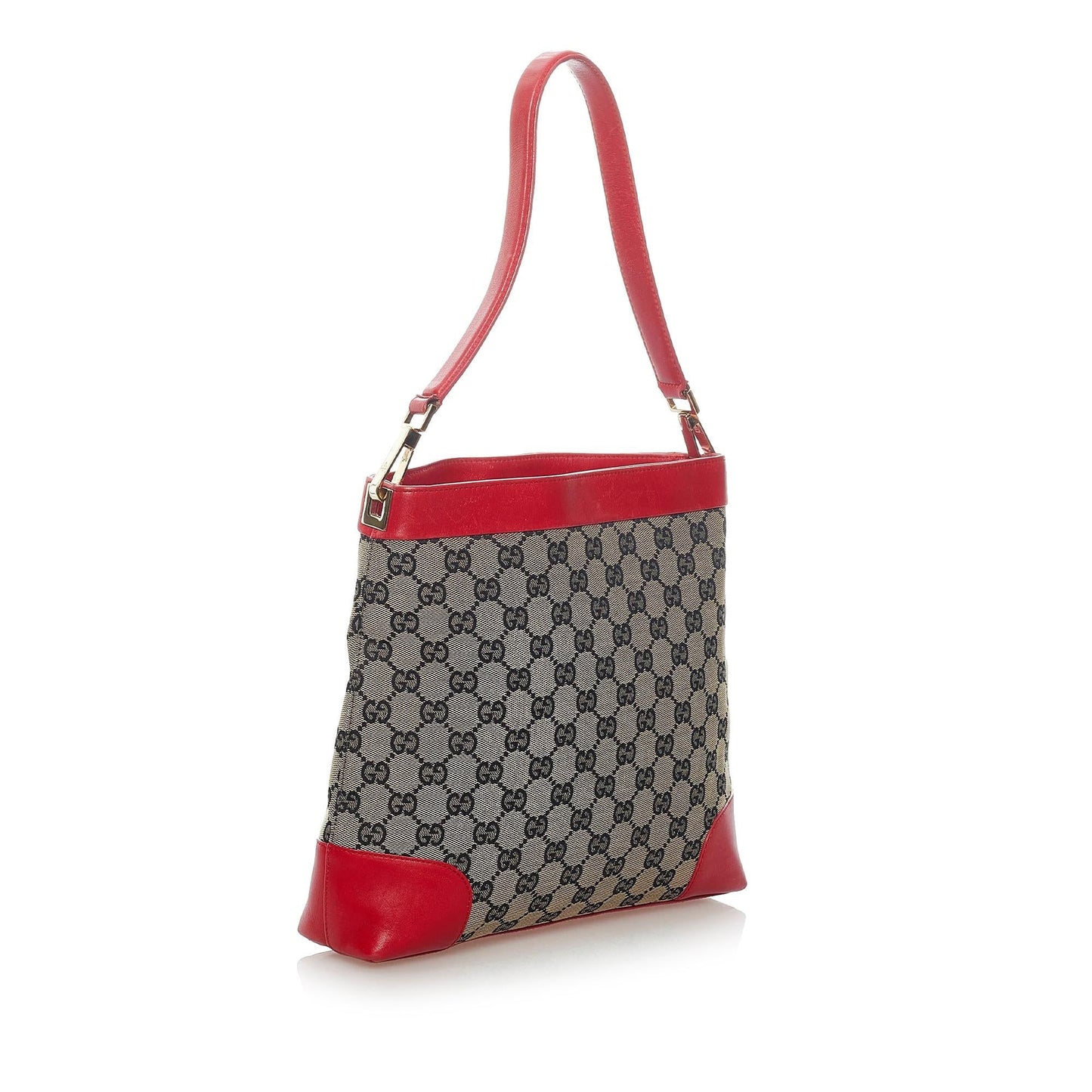 Gucci GG SHG Canvas Red Grey Shoulder Bag