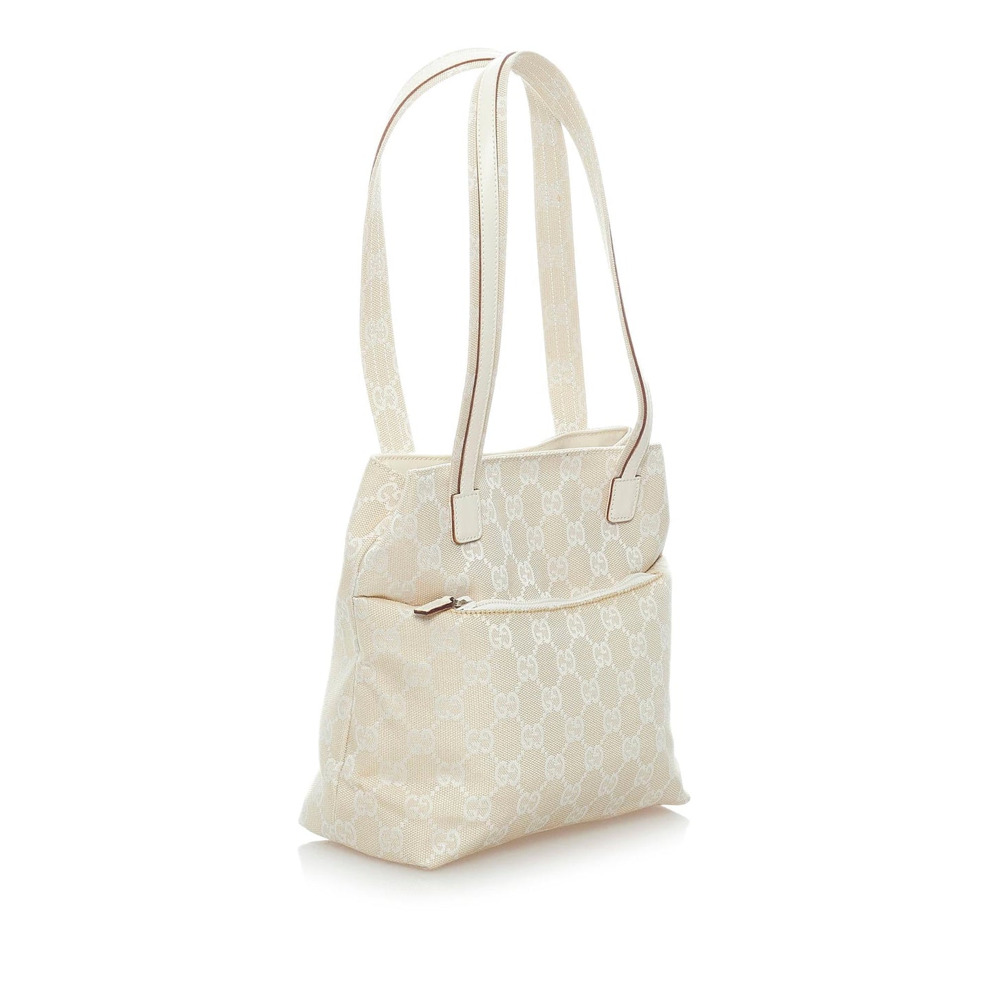 Gucci GG SHG Canvas White Brown Shoulder Bag