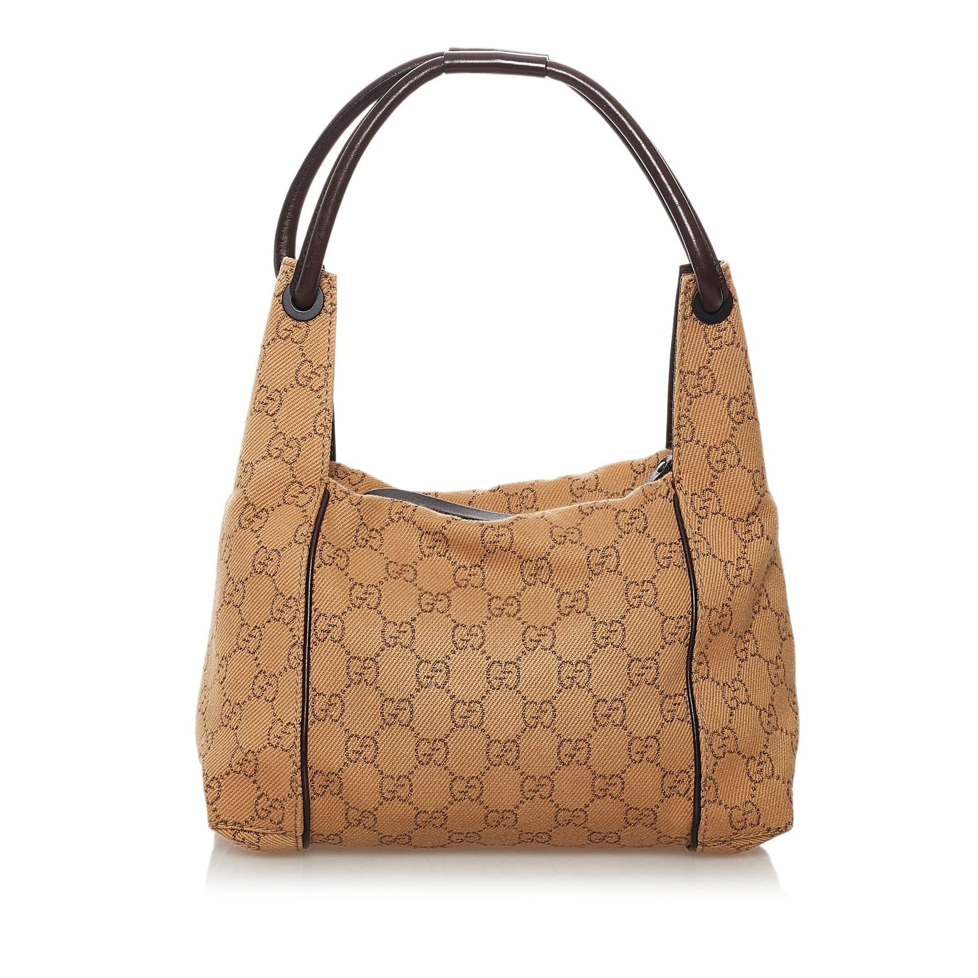 Gucci GG SHG Canvas Brown Shoulder Bag 8