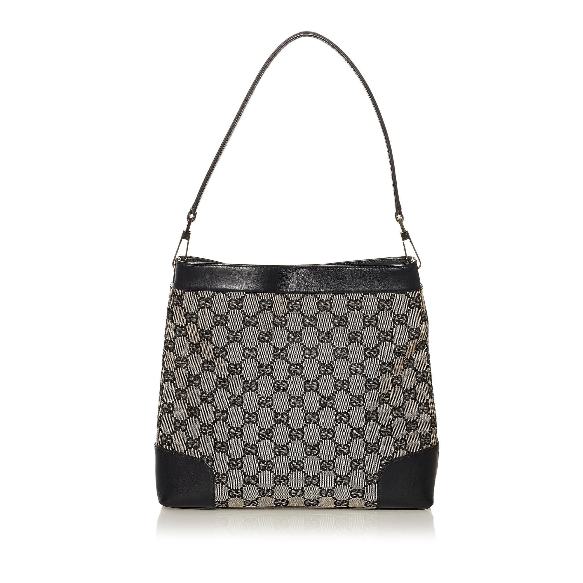 Gucci GG SHG Canvas Black Grey Shoulder Bag