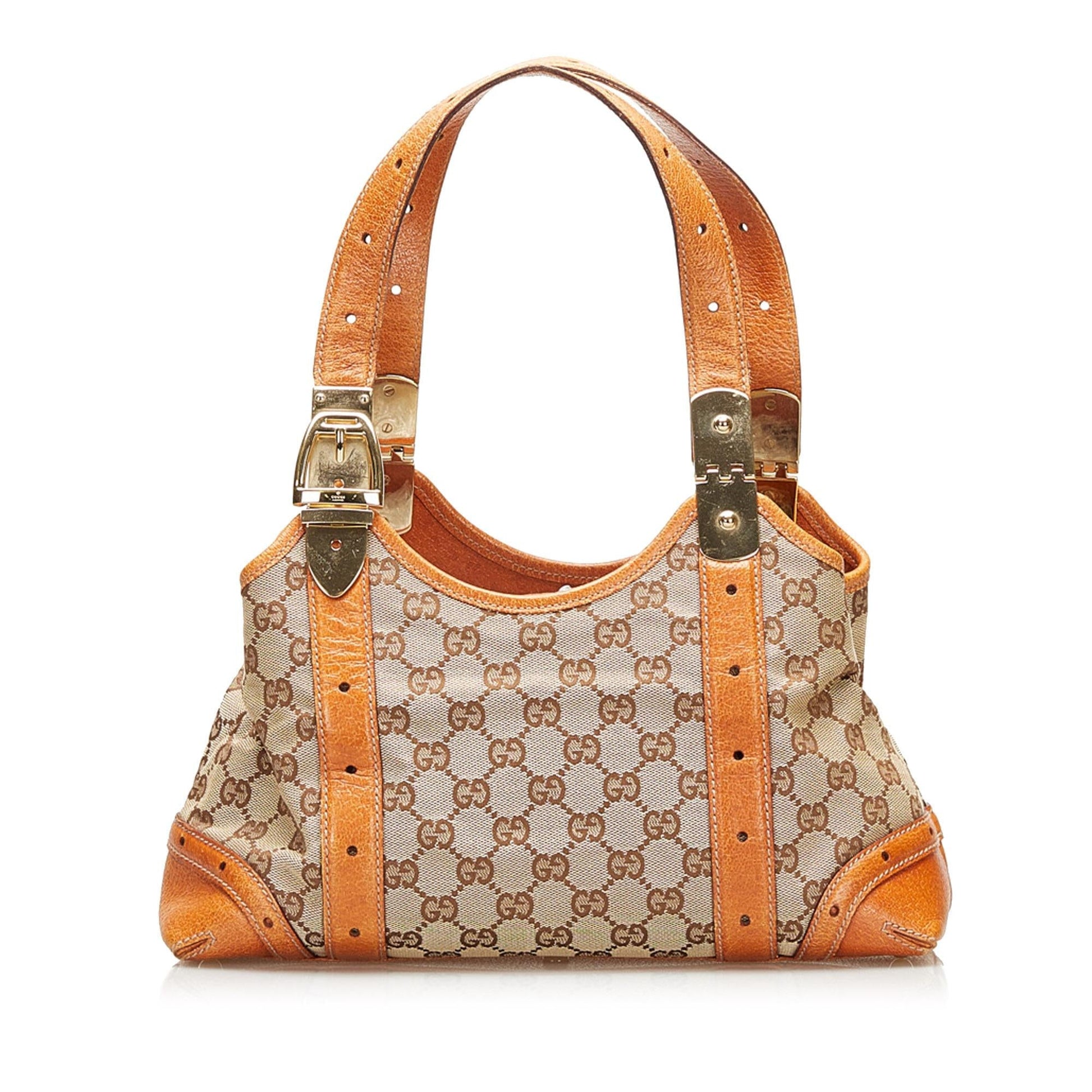 Gucci GG SHG Canvas Brown Shoulder Bag 15