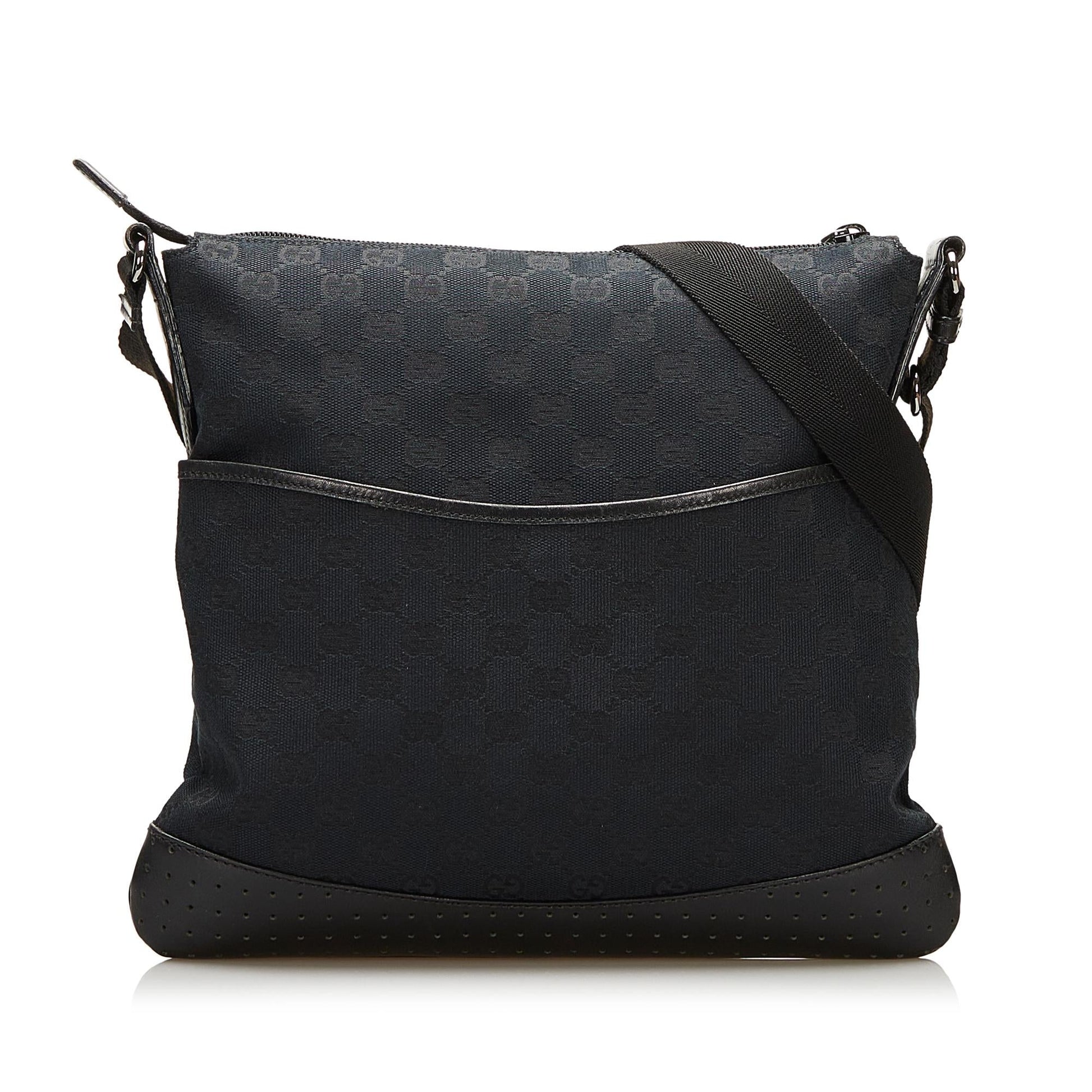 Gucci GG SHG Canvas Nylon Black Shoulder Bag