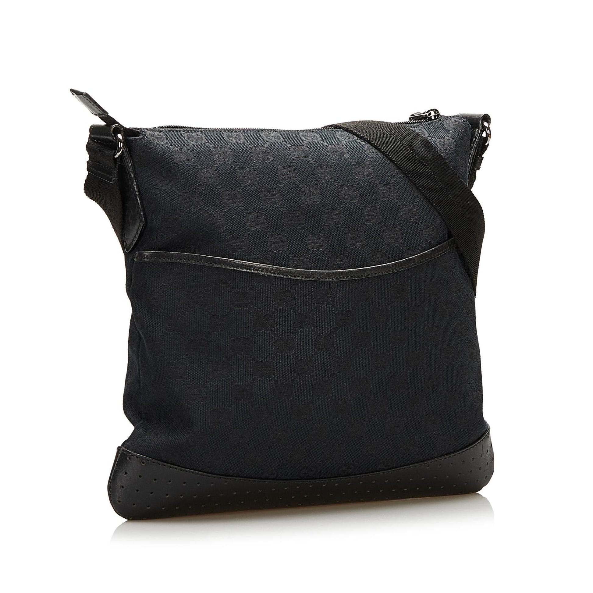 Gucci GG SHG Canvas Nylon Black Shoulder Bag
