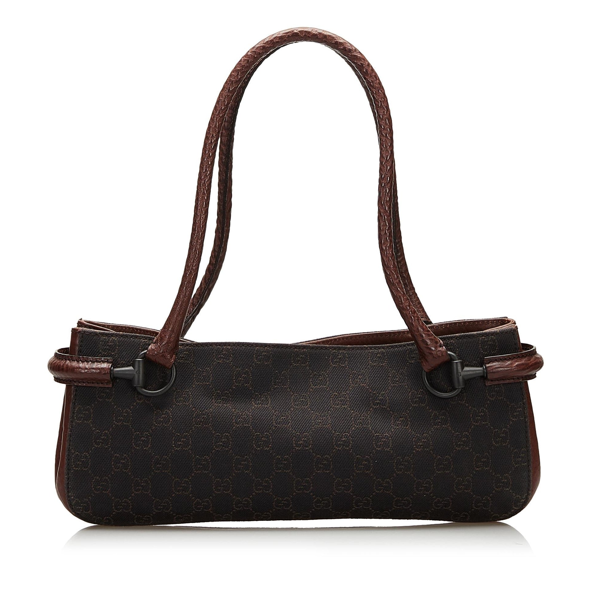 Gucci GG SHG Canvas Brown Shoulder Bag 17