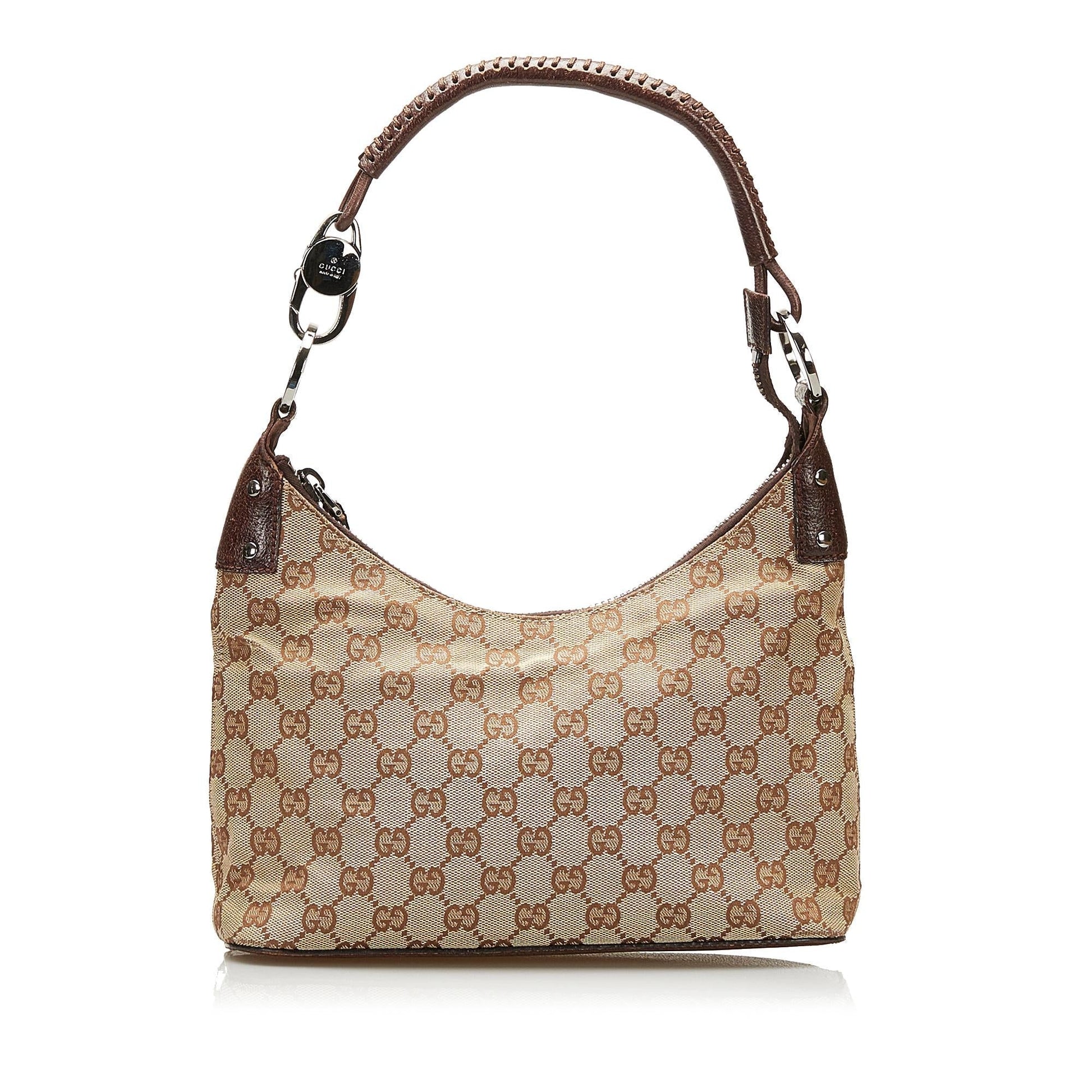 Gucci GG SHG Canvas Brown Shoulder Bag 16