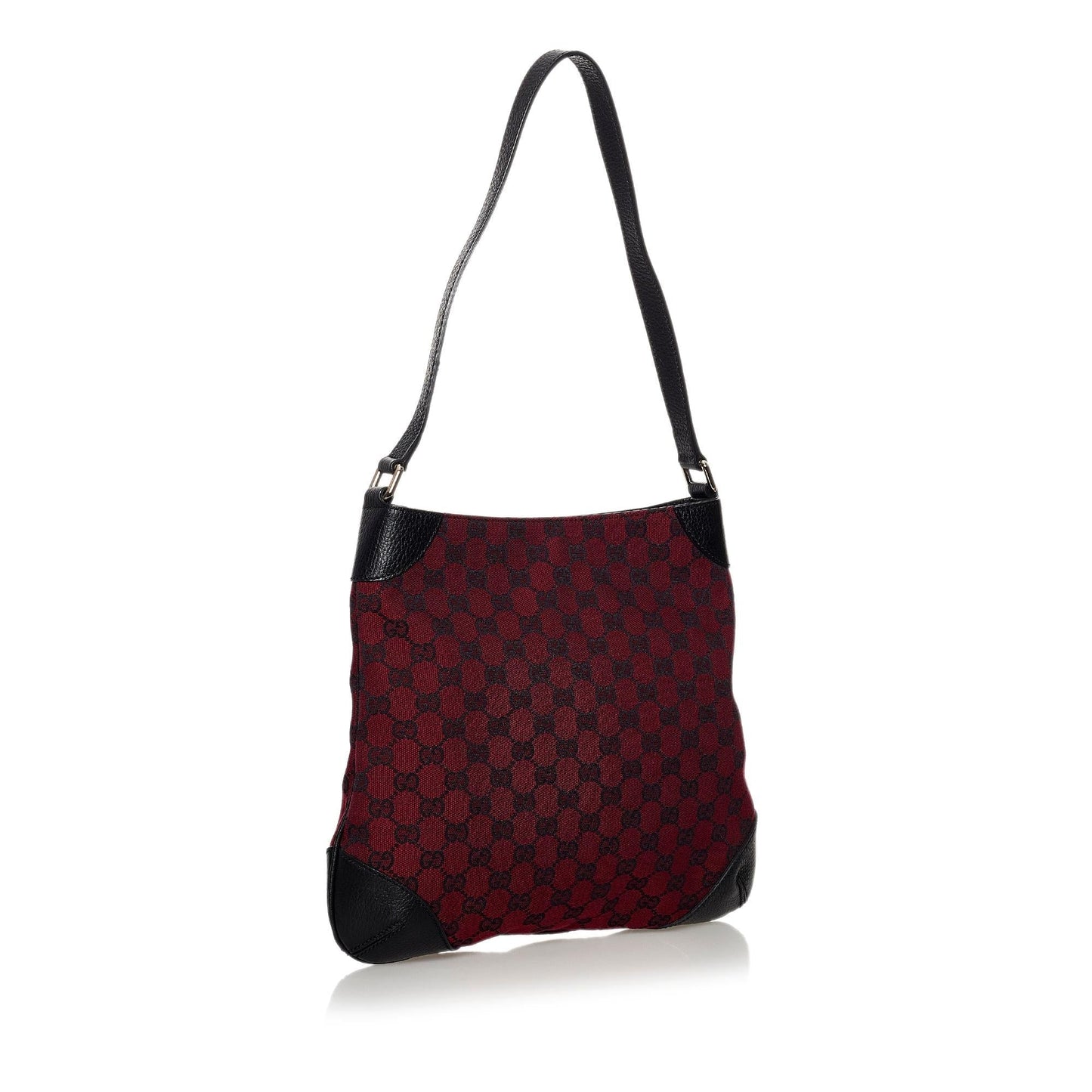 Gucci GG SHG Canvas Calf Black Red Shoulder Bag