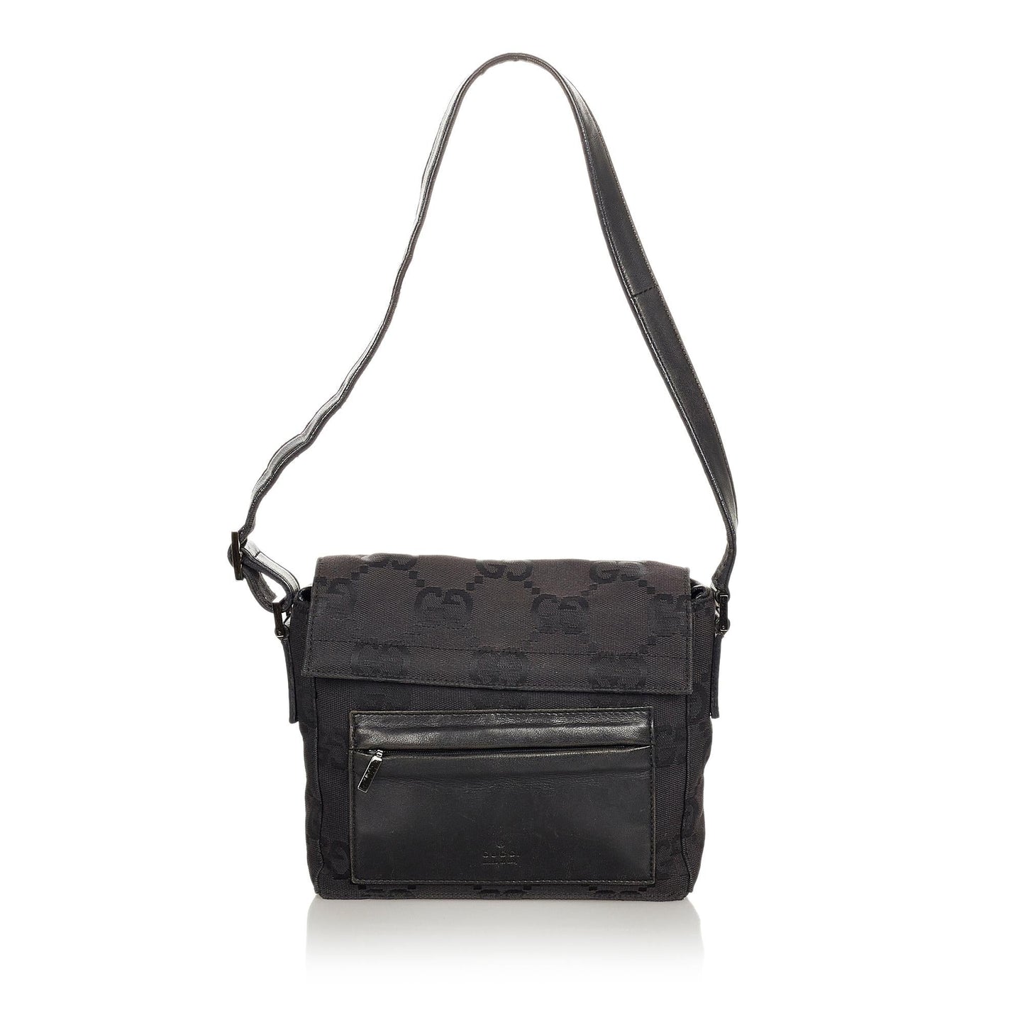 Gucci GG SHG Canvas Calf Black Shoulder Bag 3