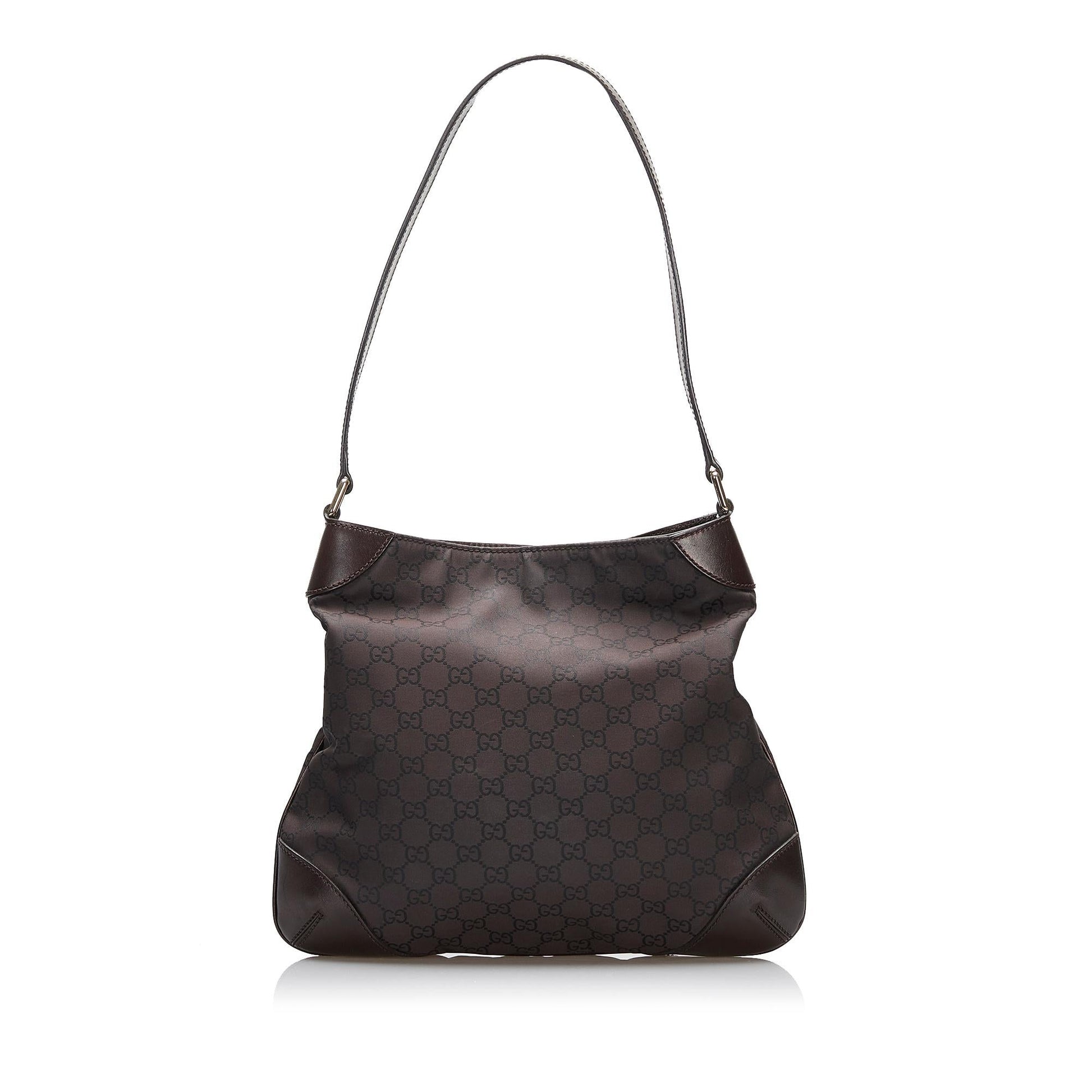 Gucci GG SHG-LQFQFM Canvas Brown Shoulder Bag