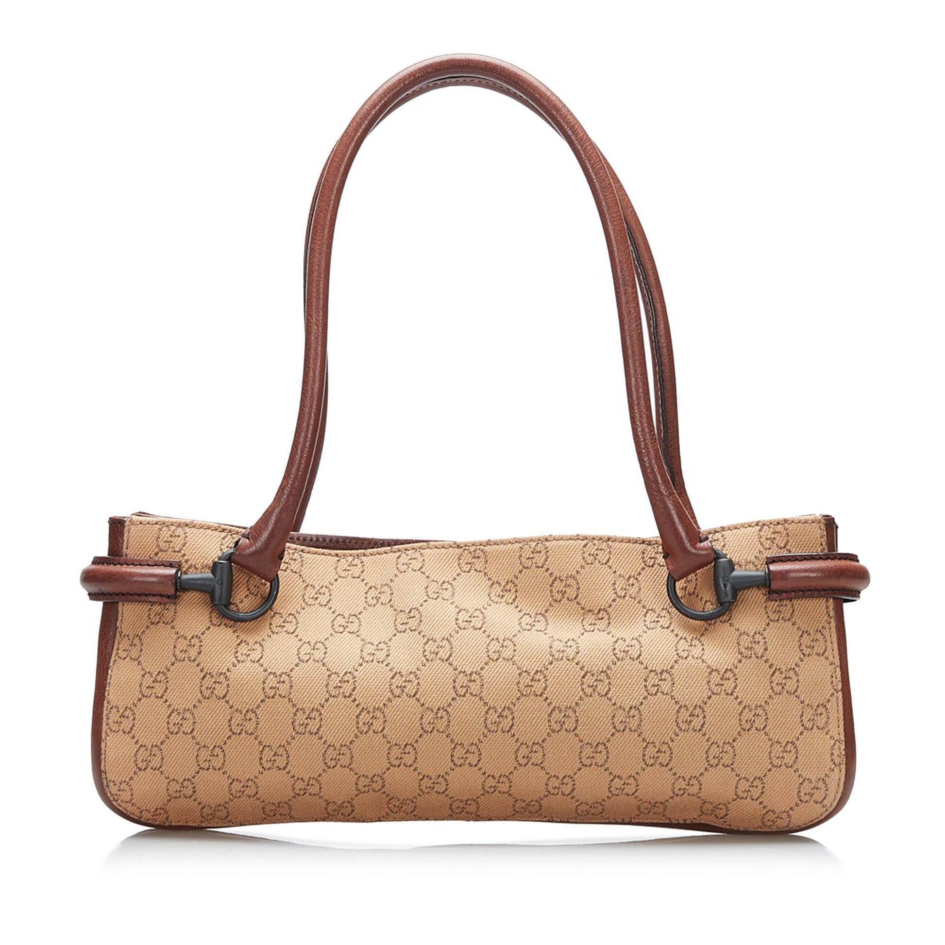 Gucci GG SHG-joTFWM Canvas Brown Shoulder Bag