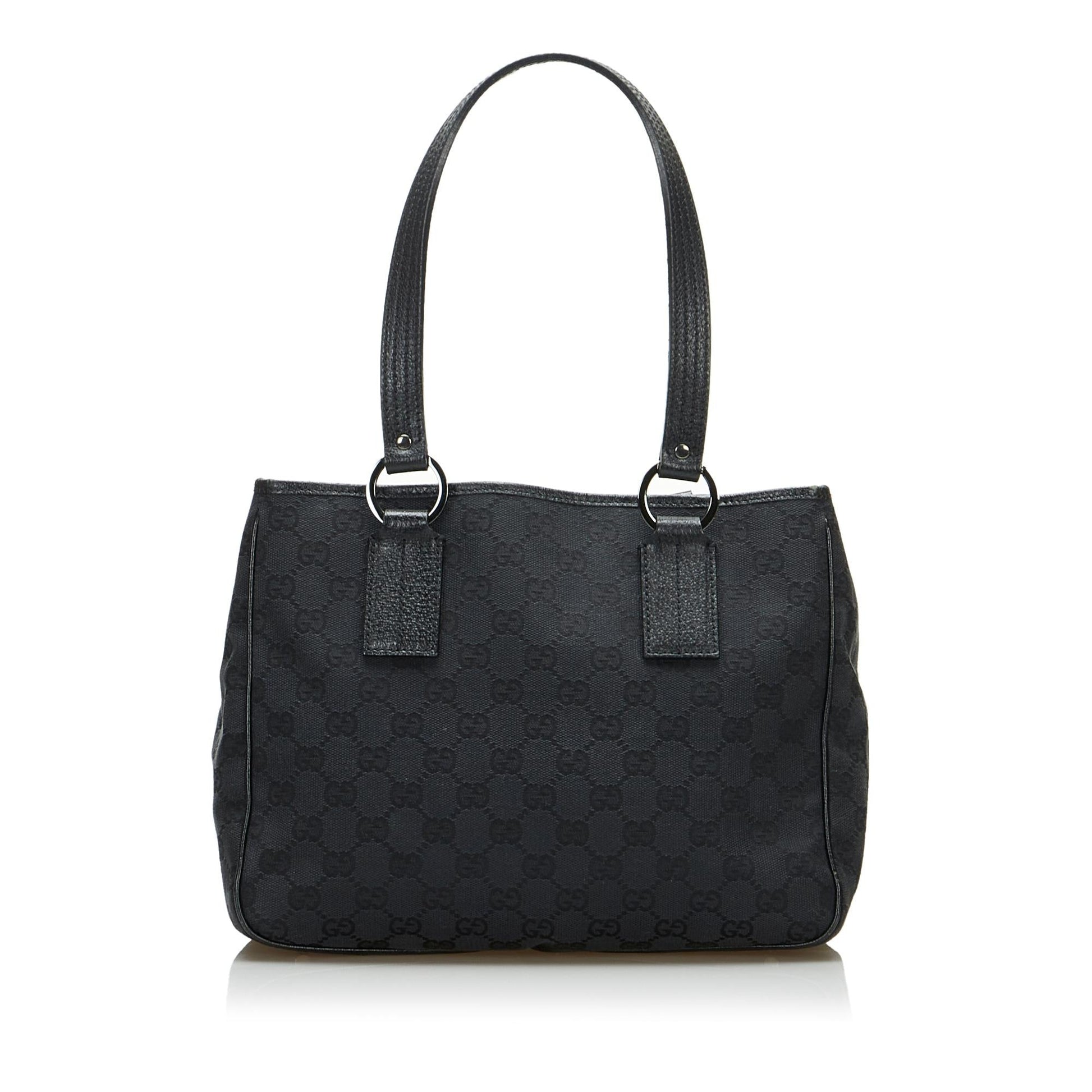 Gucci GG SHG-p29h3z Canvas Calf Black Shoulder Bag