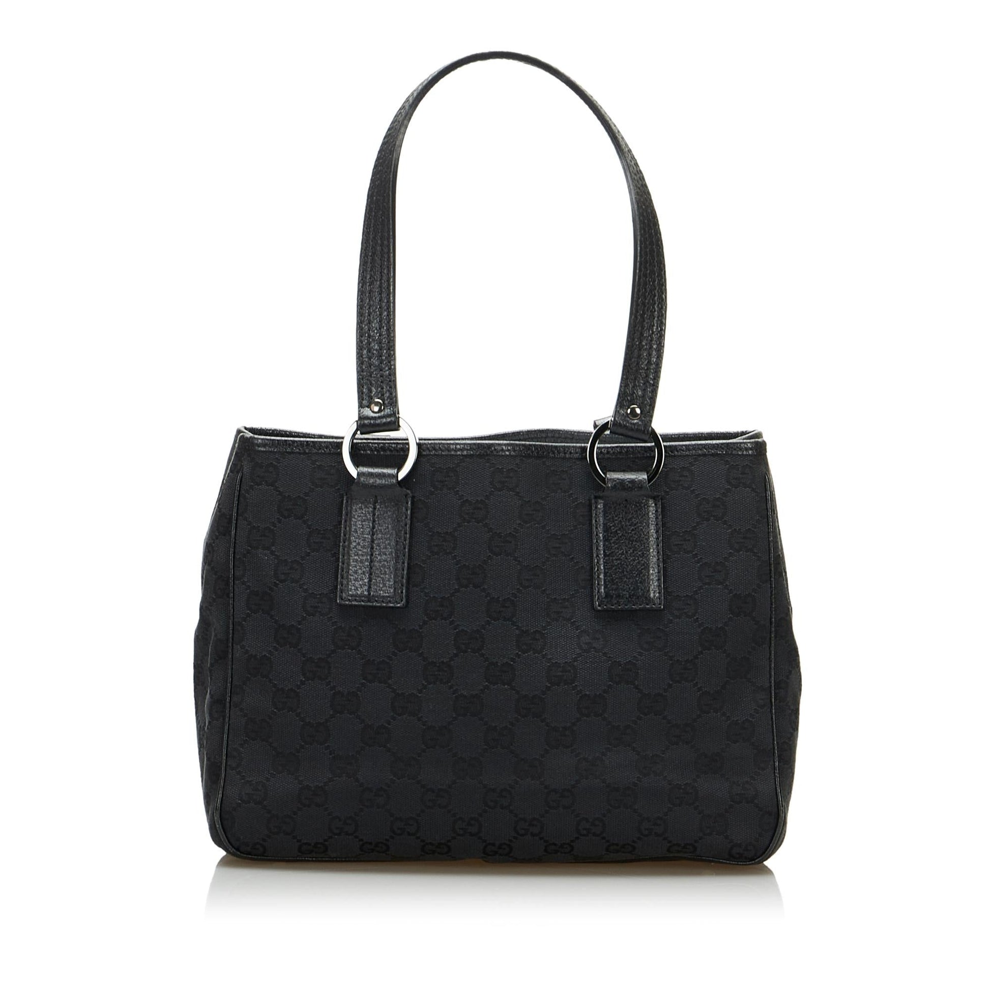 Gucci GG SHG-p29h3z Canvas Calf Black Shoulder Bag