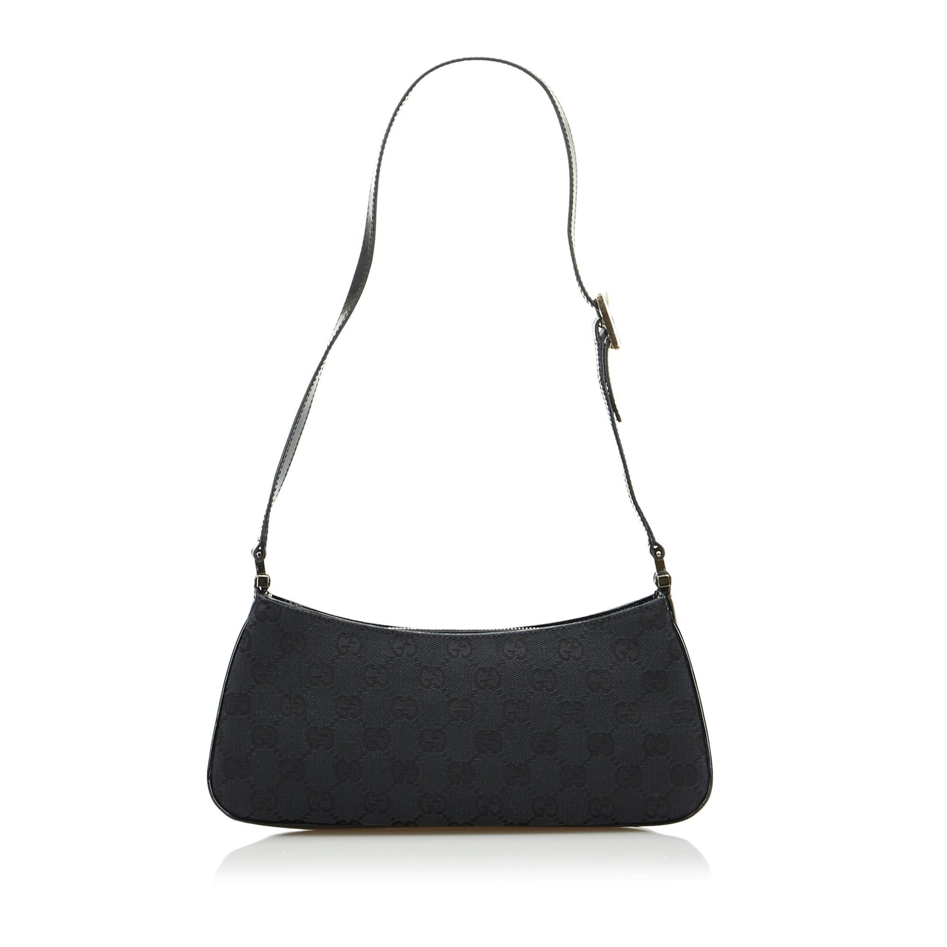 Gucci GG SHG-bRqtr3 Canvas Black Shoulder Bag