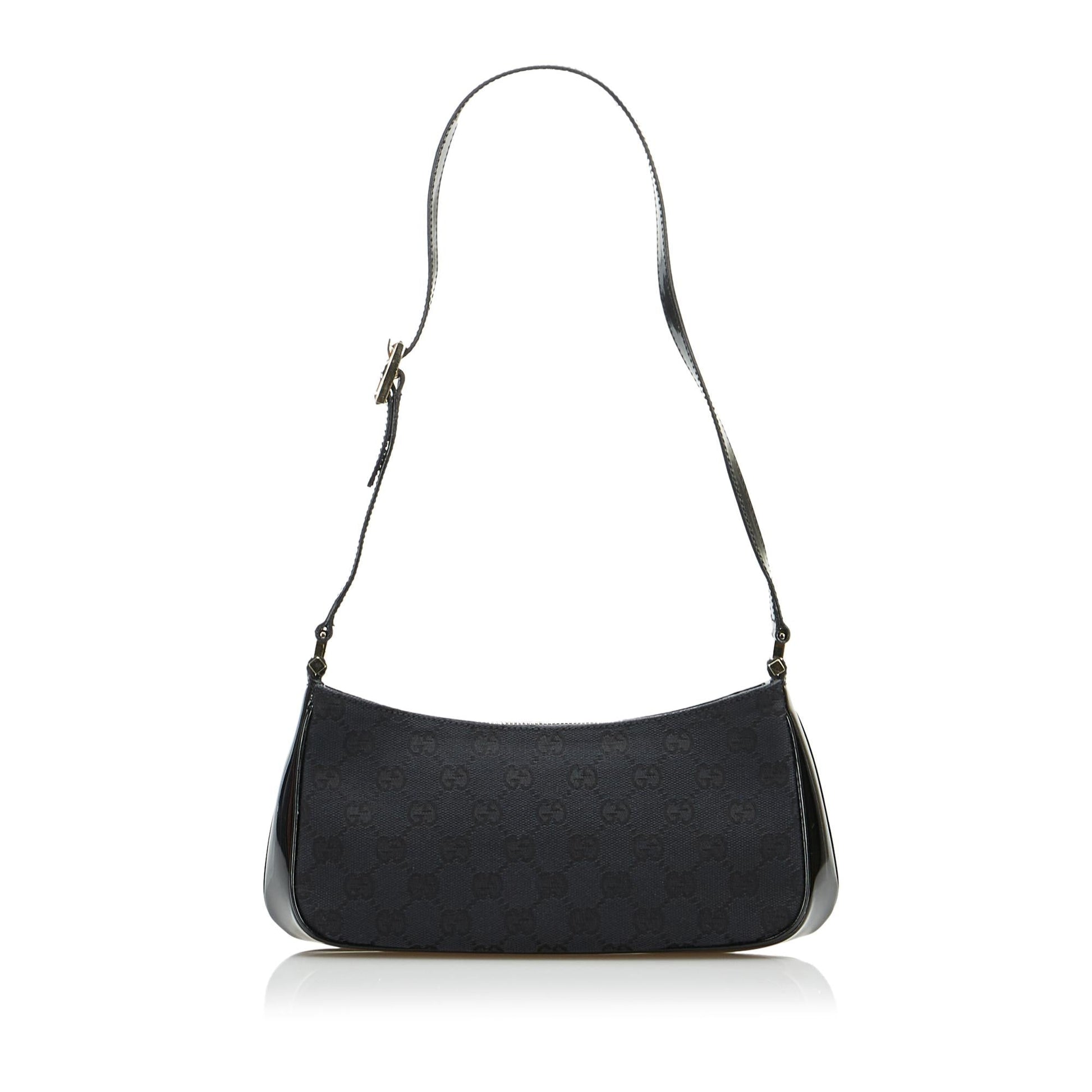 Gucci GG SHG-bRqtr3 Canvas Black Shoulder Bag