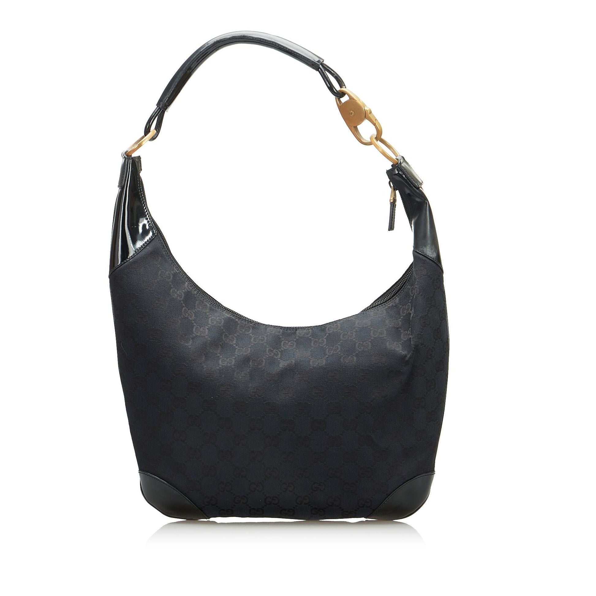 Gucci GG SHG-wkTZaU Canvas Black Shoulder Bag