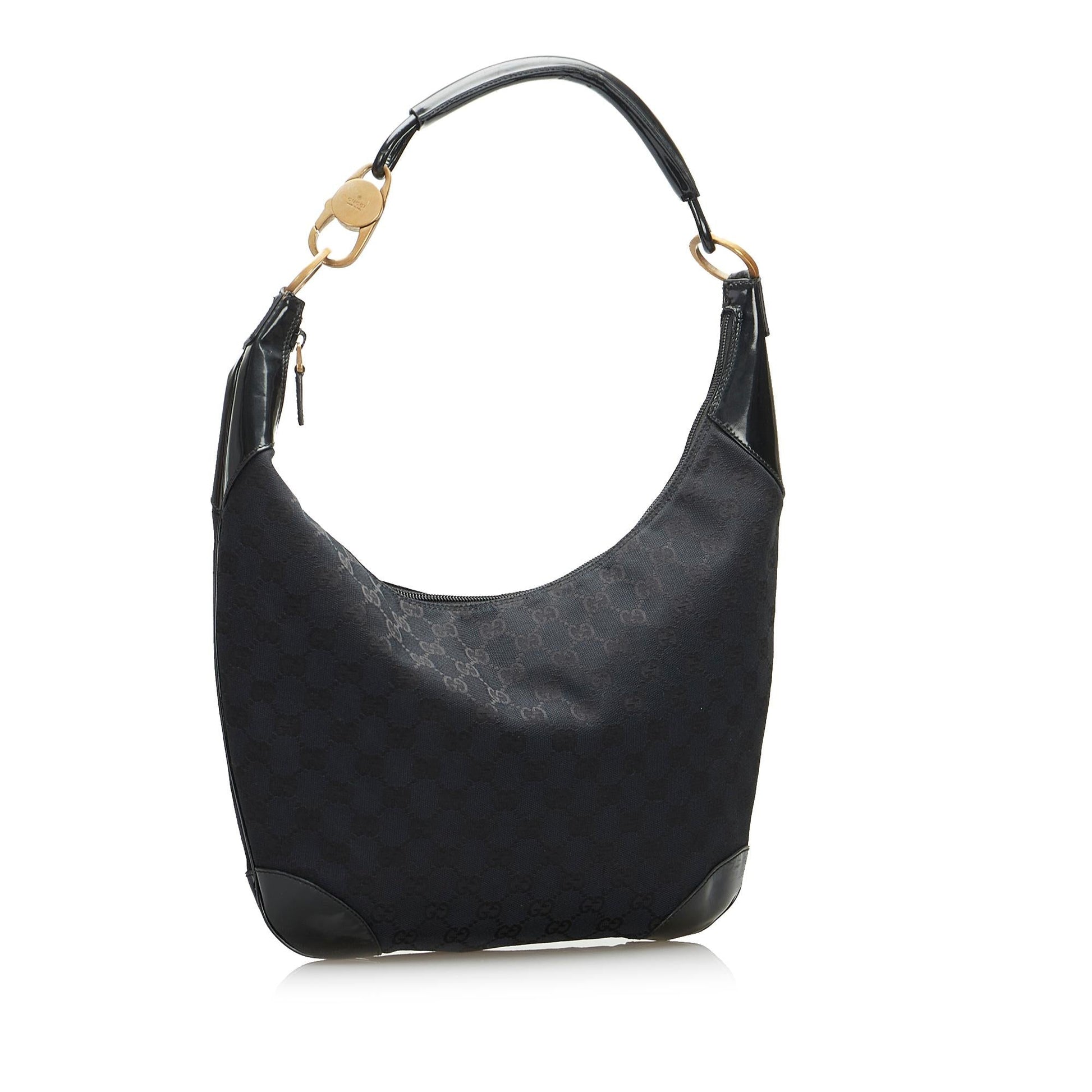 Gucci GG SHG-wkTZaU Canvas Black Shoulder Bag