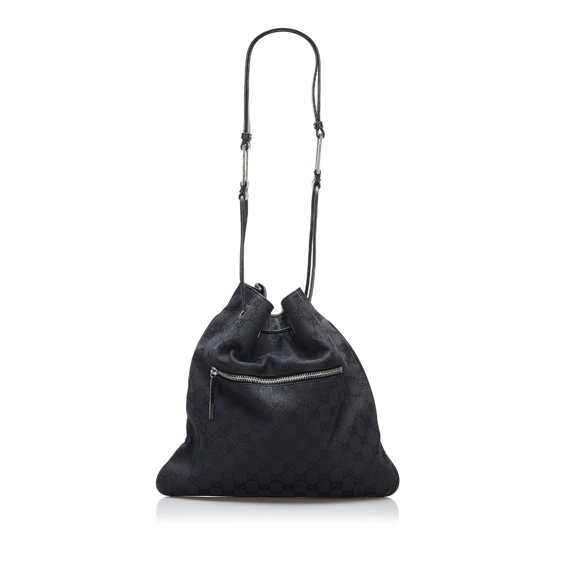 Gucci GG SHG-lipcoD Canvas Calf Black Shoulder Bag