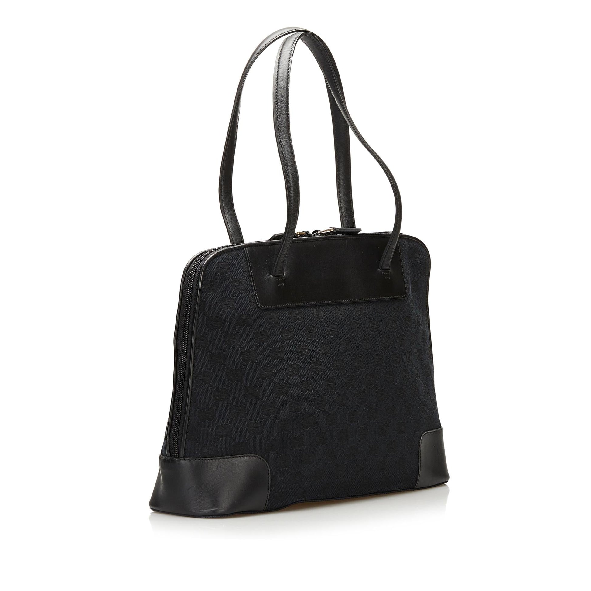 Gucci GG SHG-A8NpEi Canvas Black Shoulder Bag