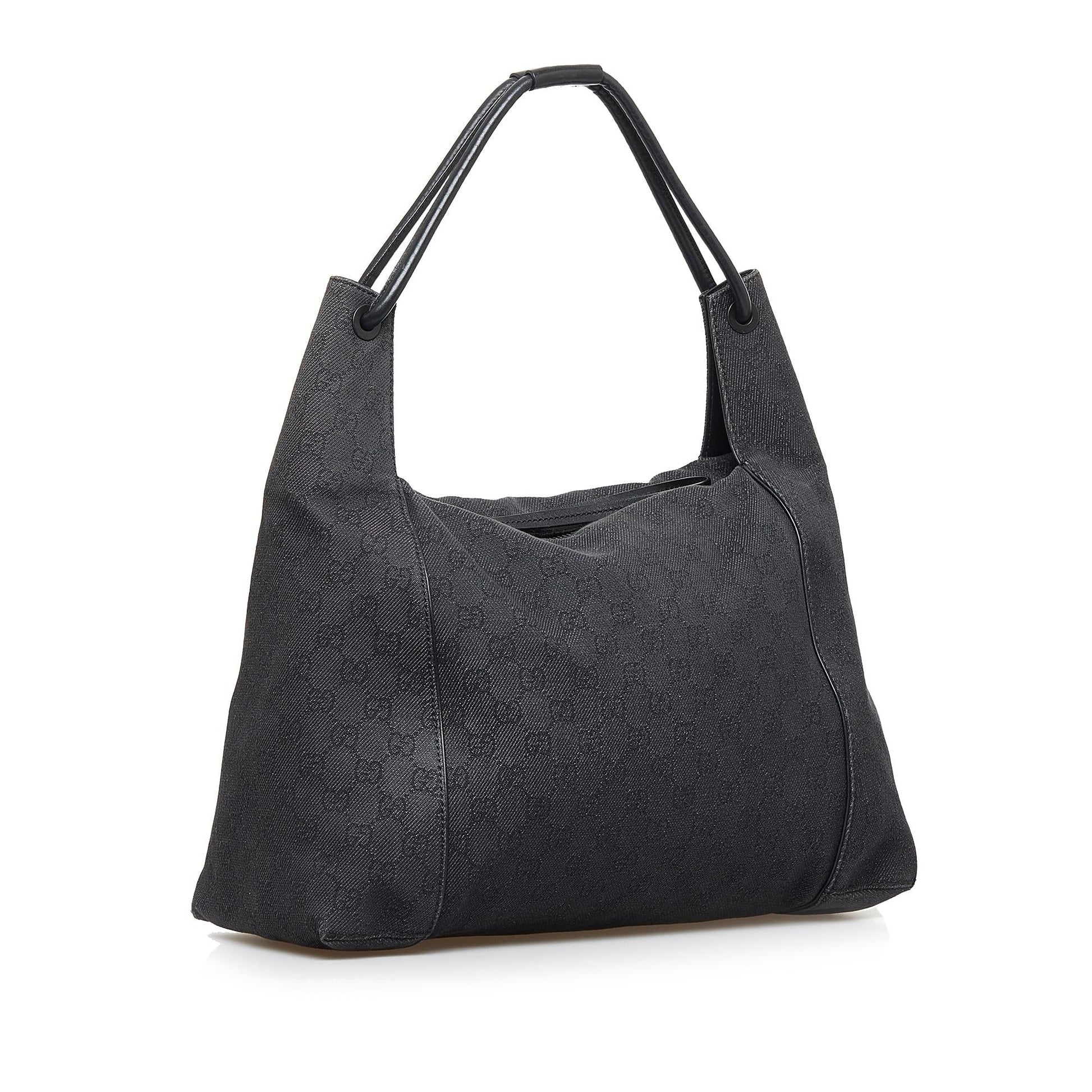 Gucci GG SHG-fi1l57 Canvas Black Shoulder Bag