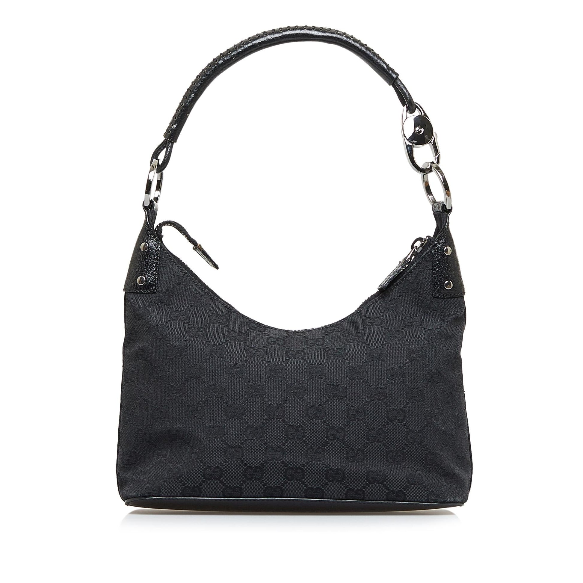 Gucci GG SHG-uy28qf Canvas Black Shoulder Bag