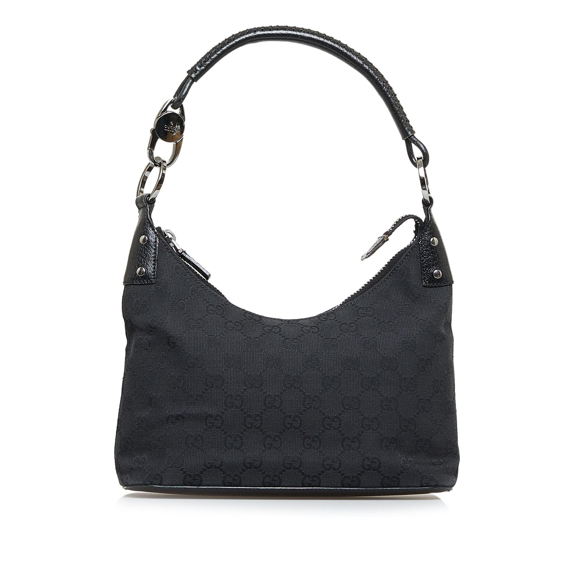 Gucci GG SHG-uy28qf Canvas Black Shoulder Bag