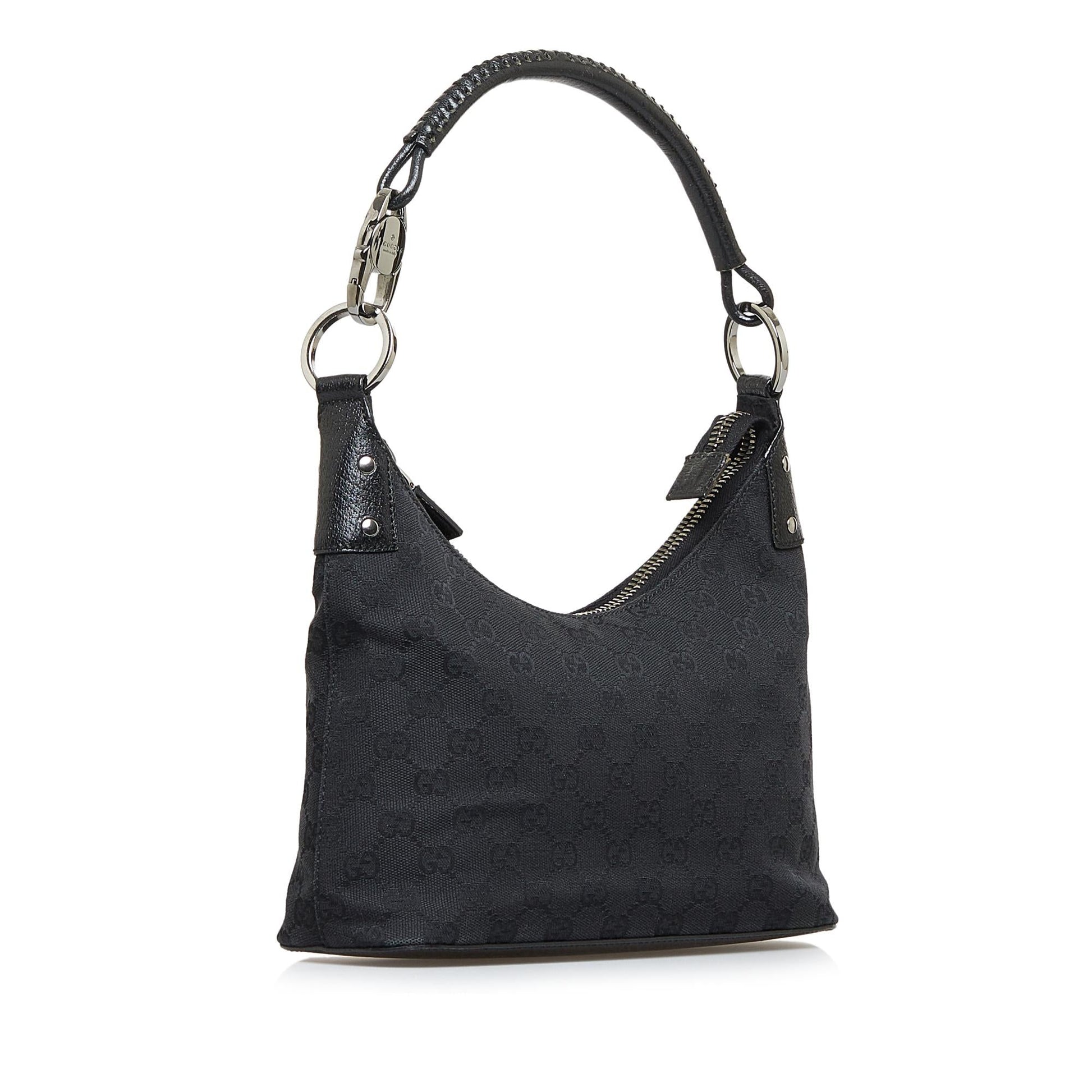Gucci GG SHG-uy28qf Canvas Black Shoulder Bag