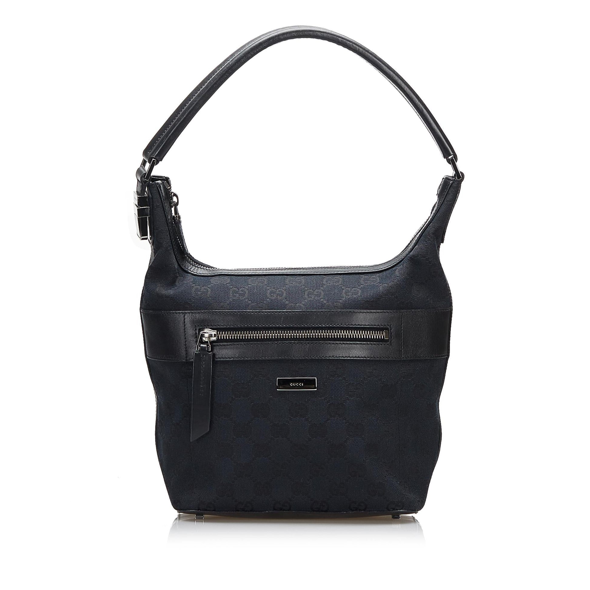 Gucci GG SHG-jvEw1Q Canvas Black Shoulder Bag