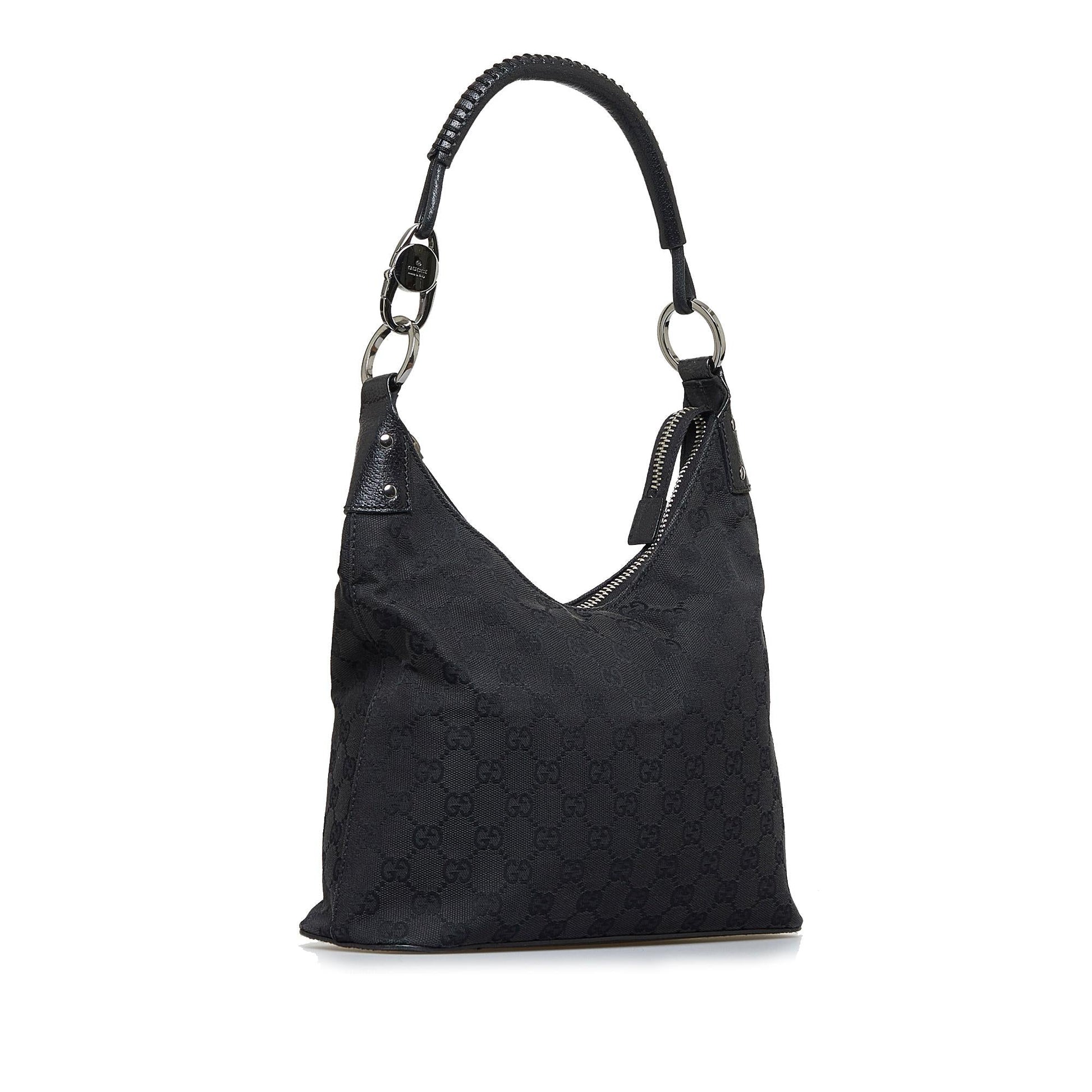 Gucci GG SHG-txAOOc Canvas Calf Black Shoulder Bag
