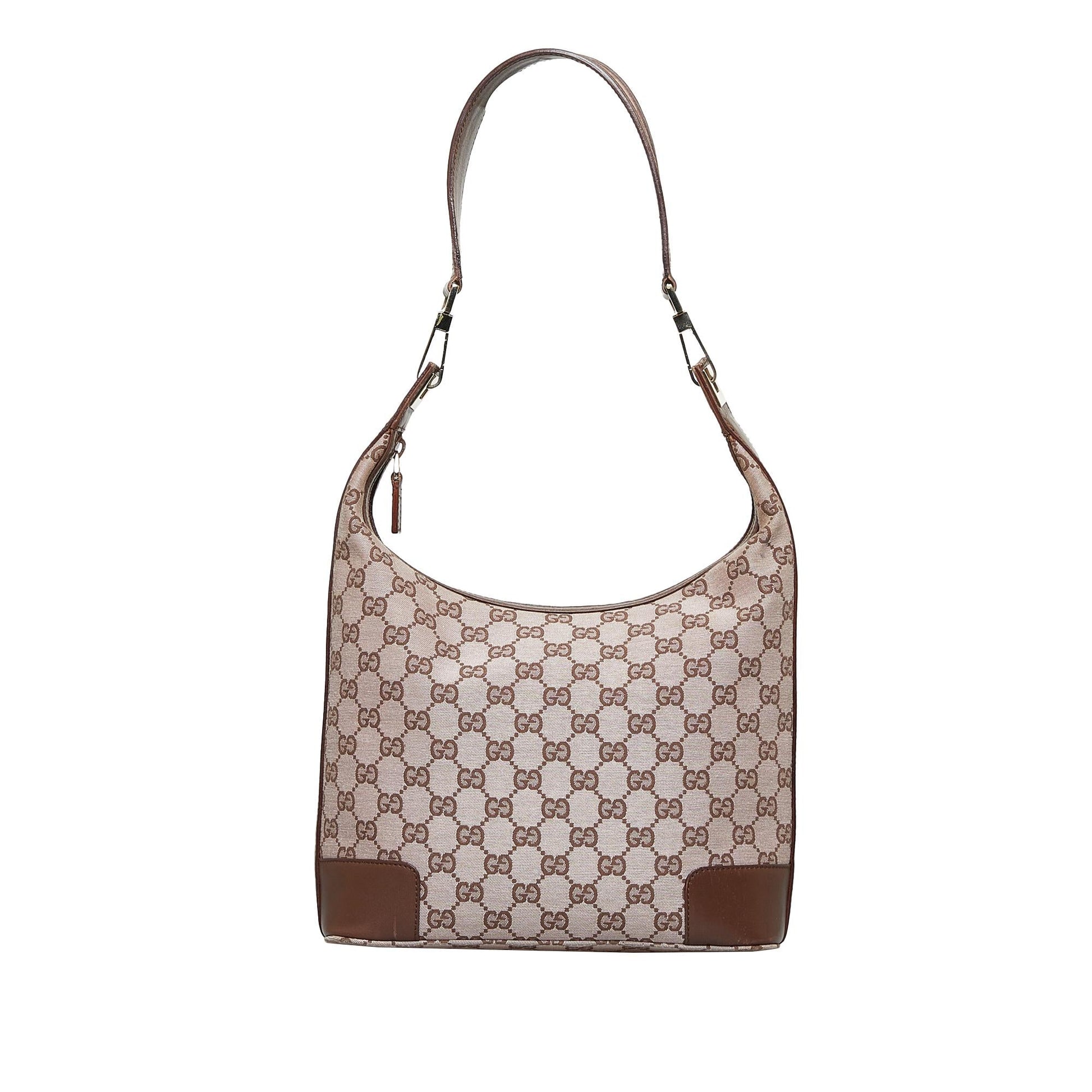 Gucci GG SHG-MkP5Uj Canvas Calf Brown Shoulder Bag