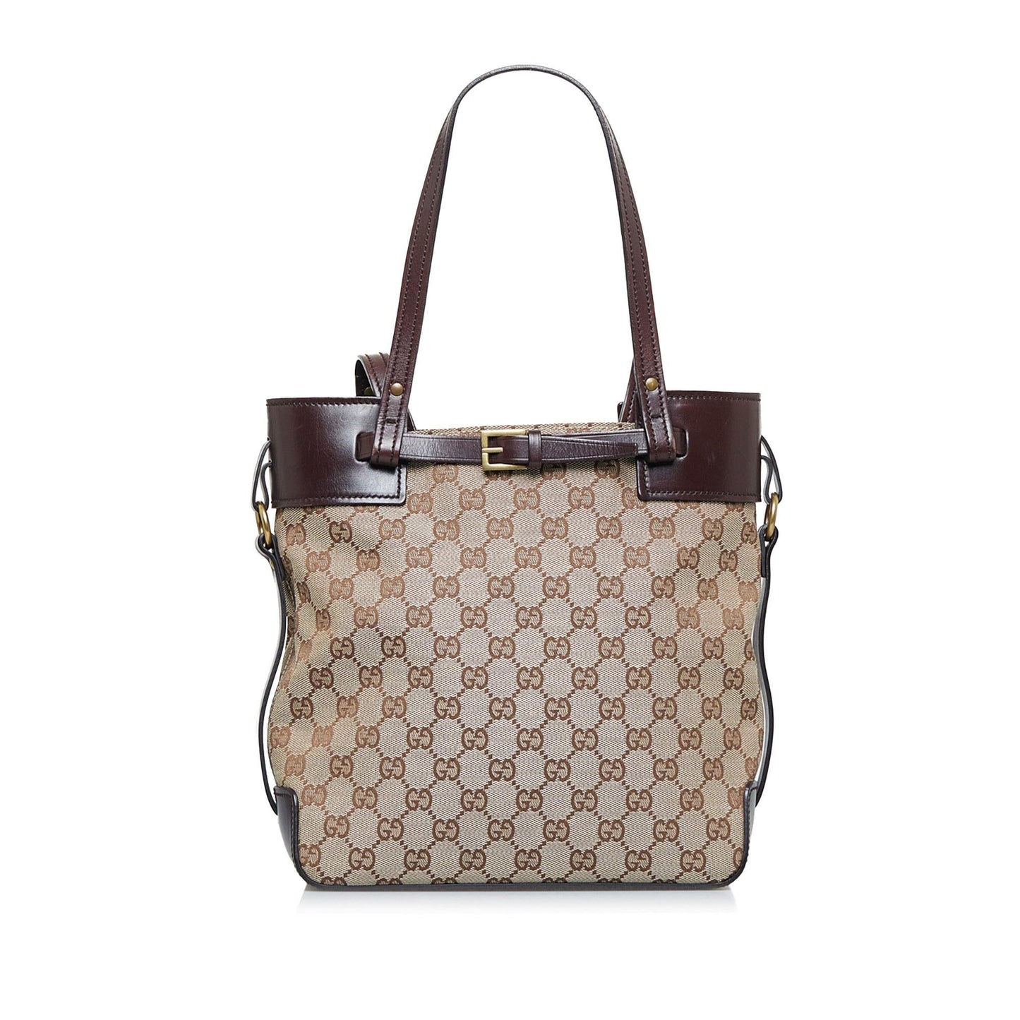 Gucci GG SHG-ydQHii Canvas Brown Shoulder Bag