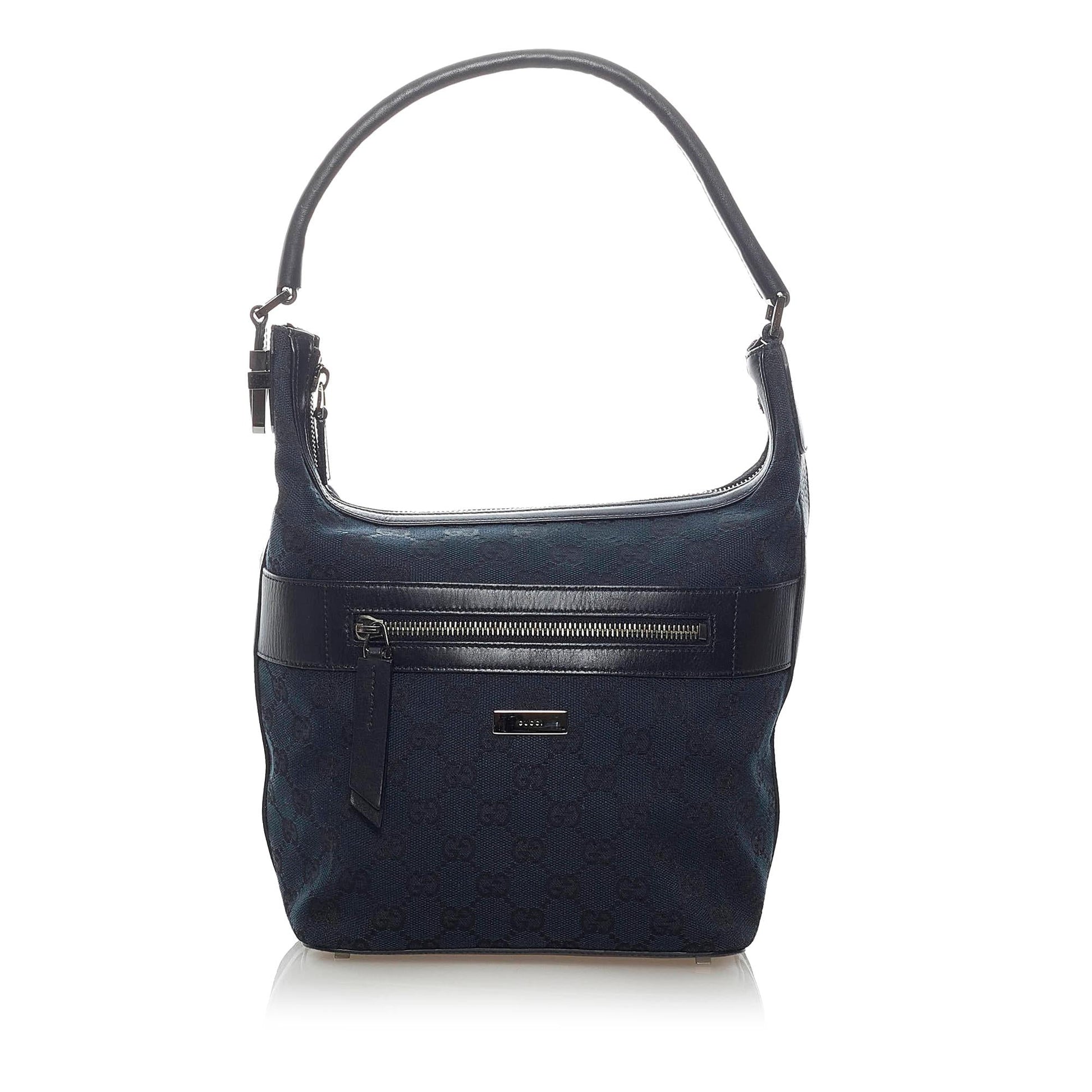 Gucci GG SHG-S0GYgn Canvas Black Shoulder Bag