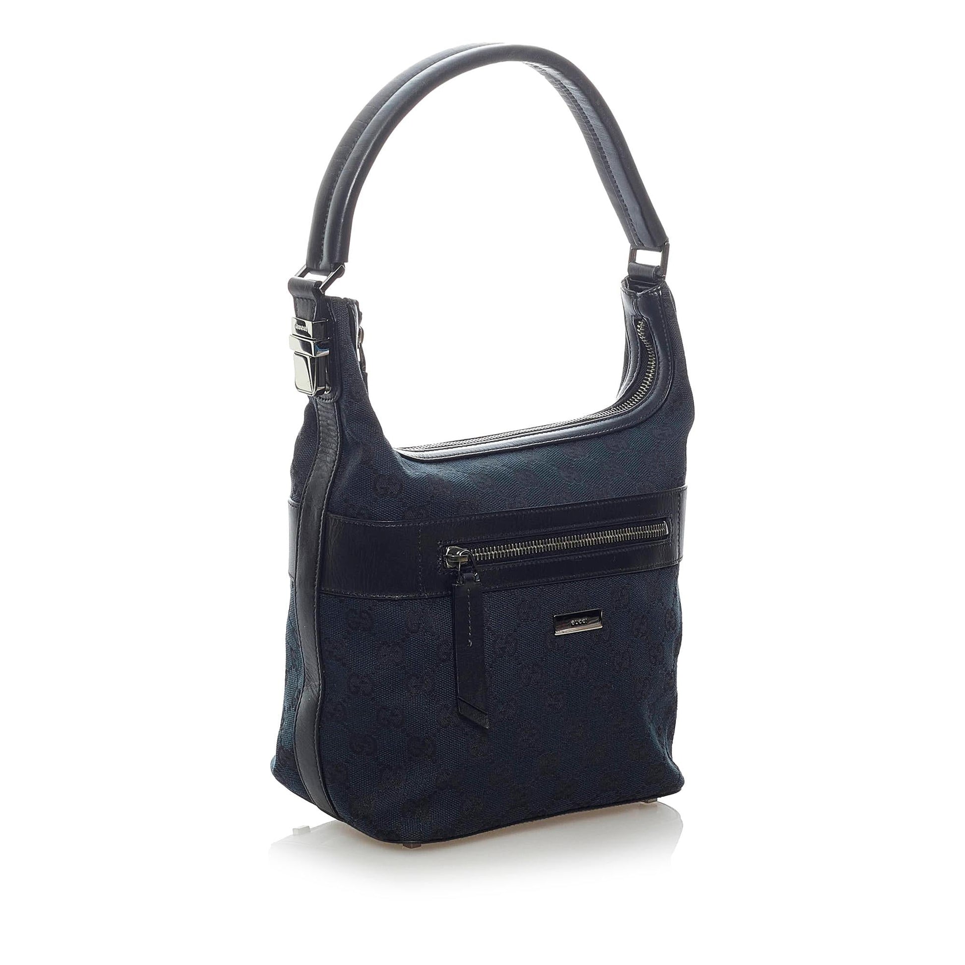 Gucci GG SHG-S0GYgn Canvas Black Shoulder Bag