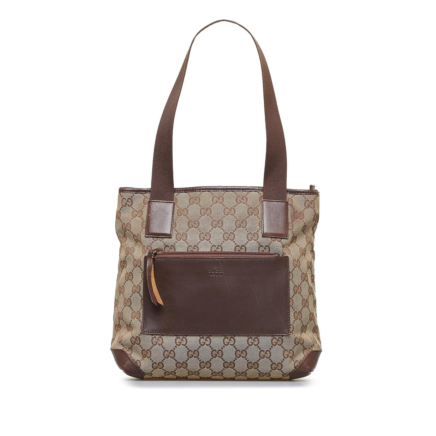 Gucci GG SHG-XOt55K Canvas Calf Brown Shoulder Bag