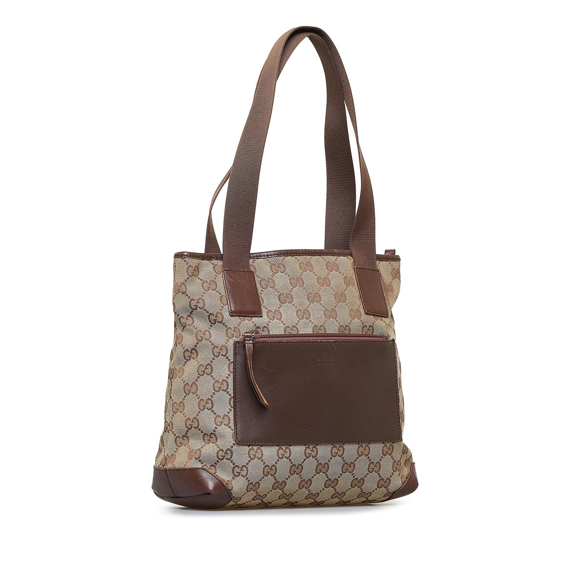 Gucci GG SHG-XOt55K Canvas Calf Brown Shoulder Bag