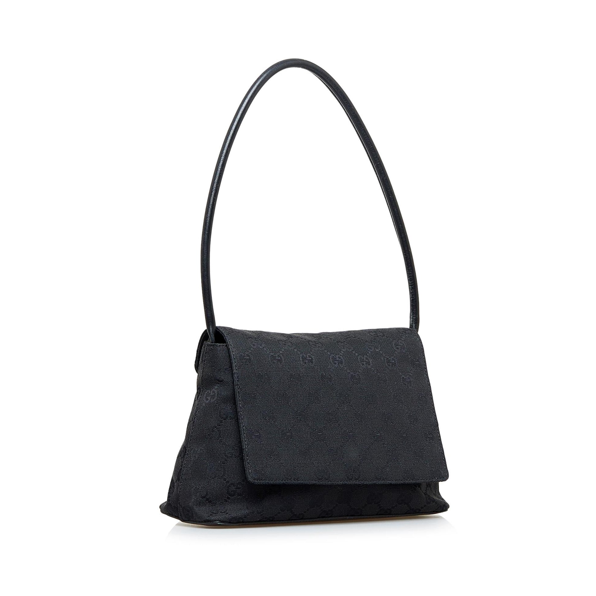 Gucci GG SHG-PaPFGP Canvas Black Shoulder Bag