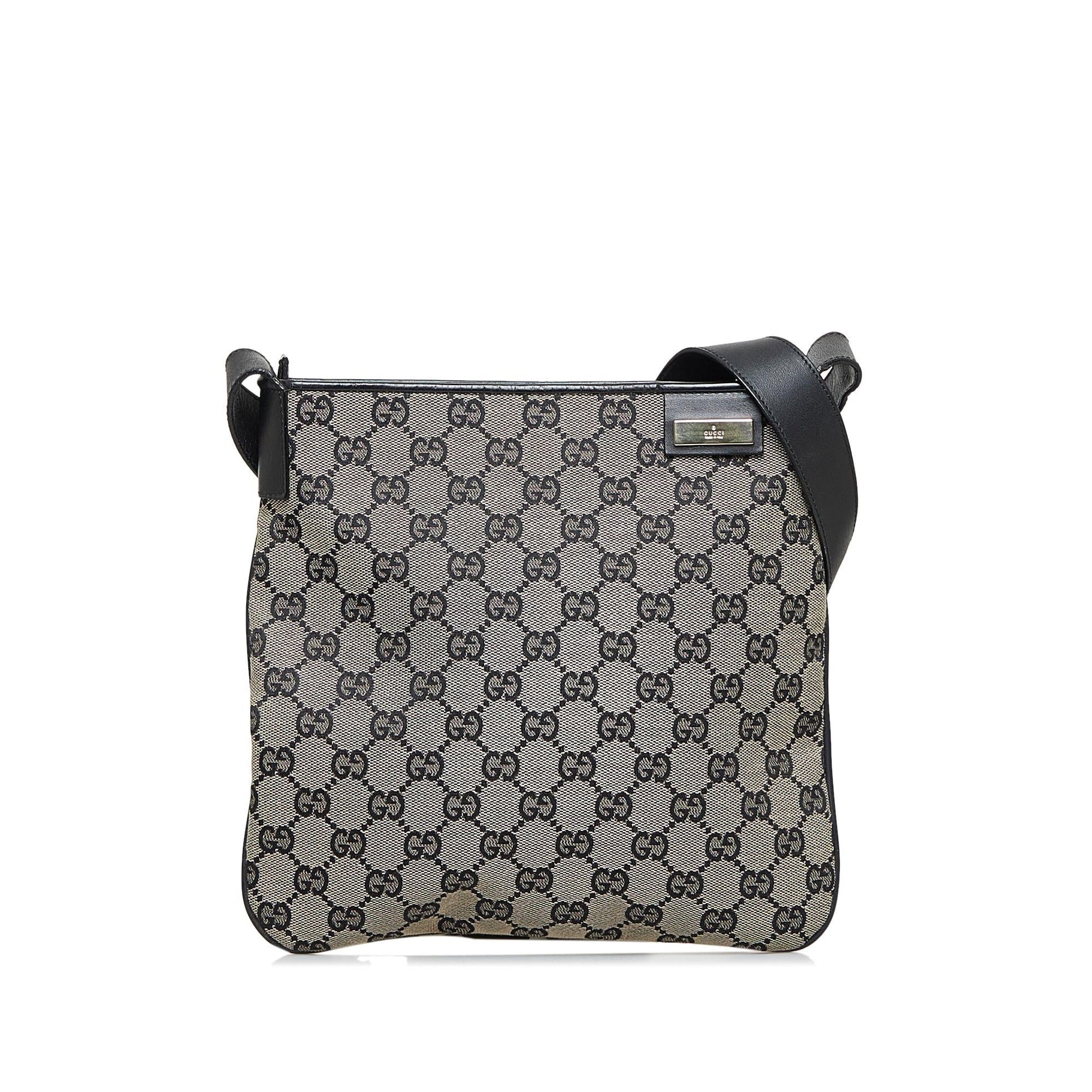 Gucci GG SHG-KtdU7n Canvas Calf Brown Shoulder Bag