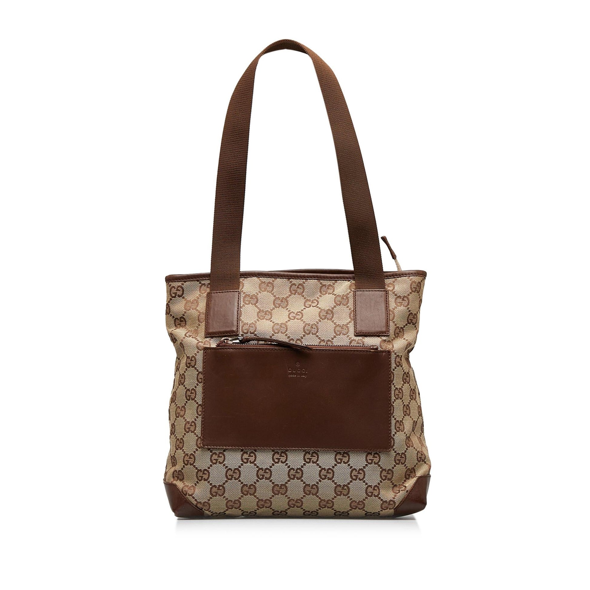 Gucci GG SHG-bQW4b1 Canvas Calf Brown Shoulder Bag