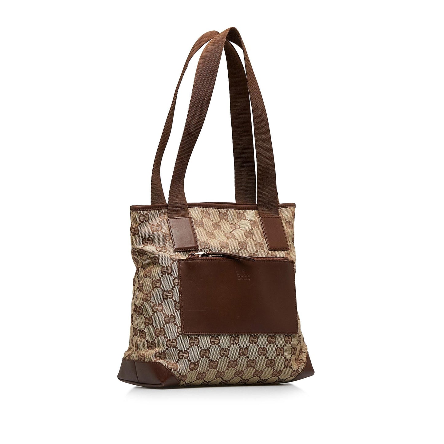 Gucci GG SHG-bQW4b1 Canvas Calf Brown Shoulder Bag