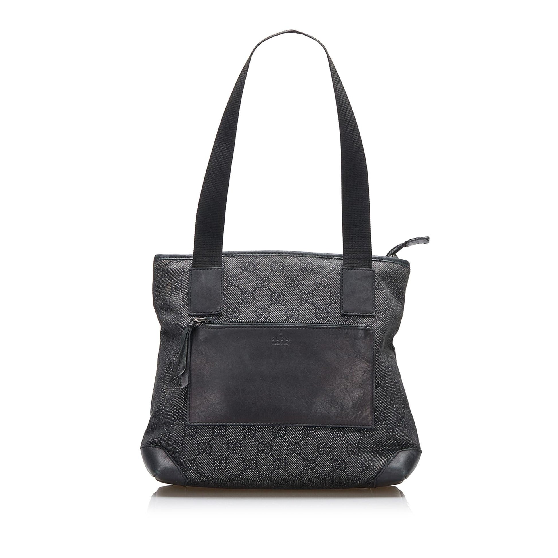 Gucci GG SHG-tscr8l Canvas Grey Shoulder Bag