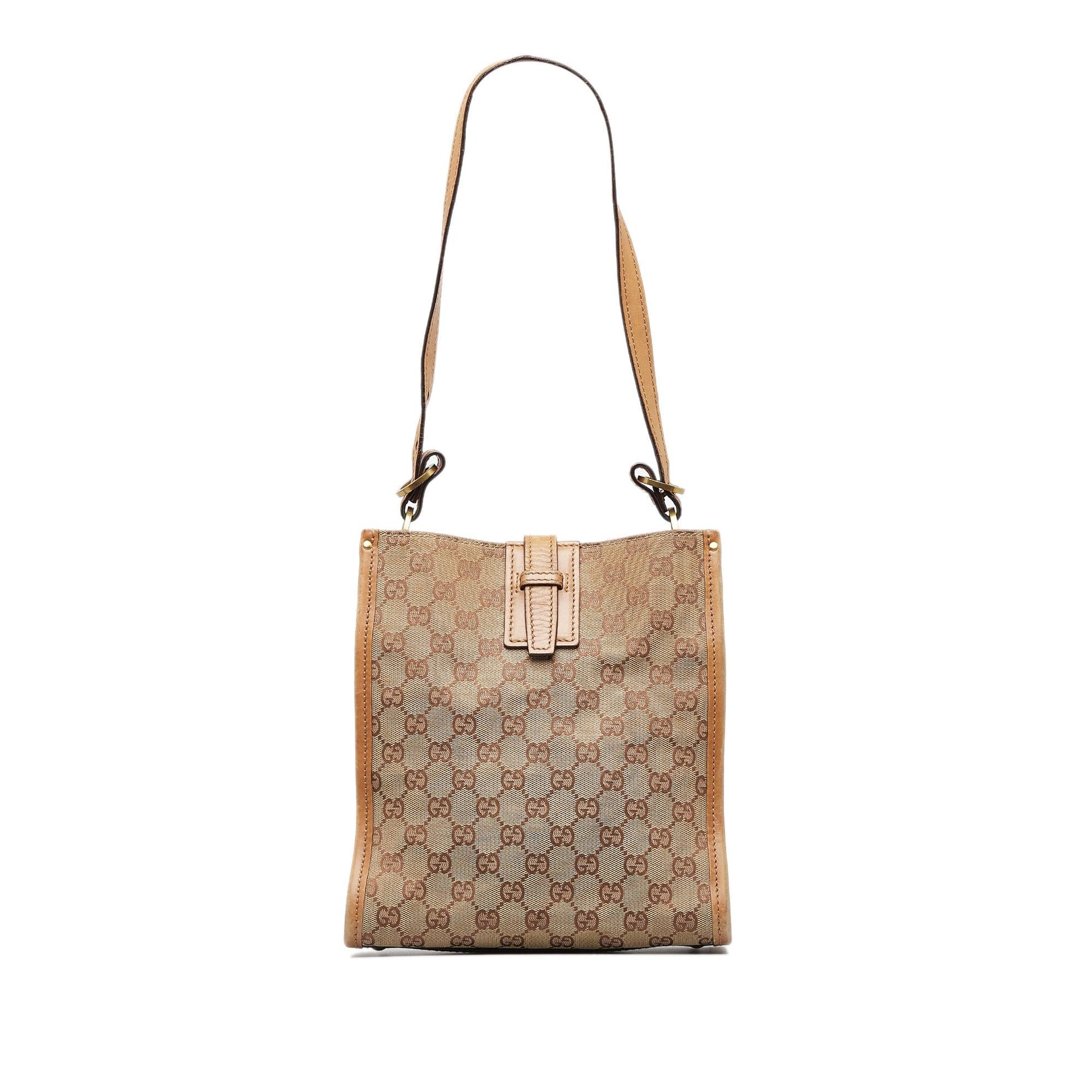 Gucci GG SHG-q7WbKa Canvas Brown Shoulder Bag