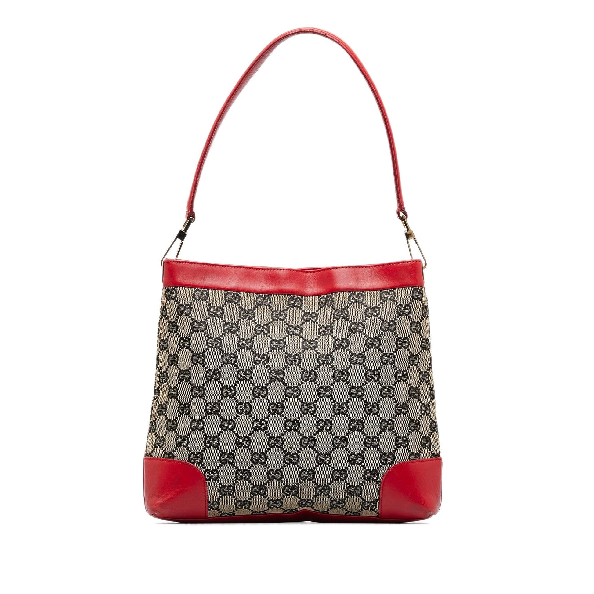 Gucci GG SHG-mQVwtt Canvas Grey Shoulder Bag