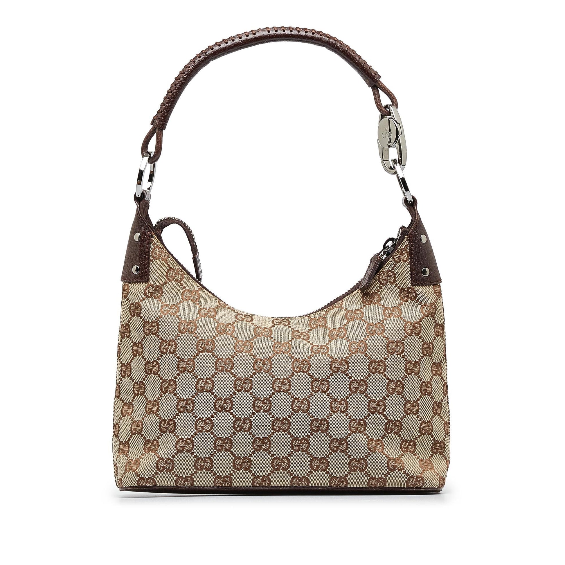 Gucci GG SHG-5uFSu9 Canvas Brown Shoulder Bag