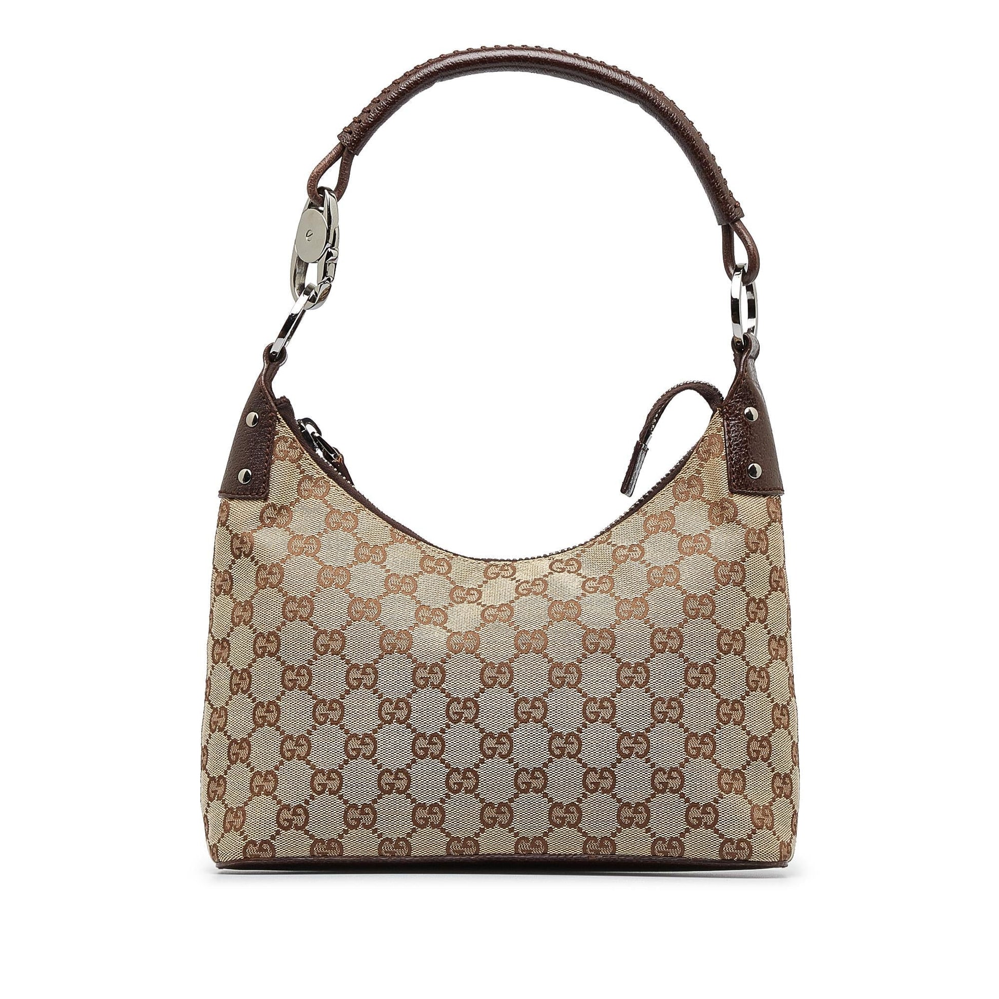 Gucci GG SHG-5uFSu9 Canvas Brown Shoulder Bag