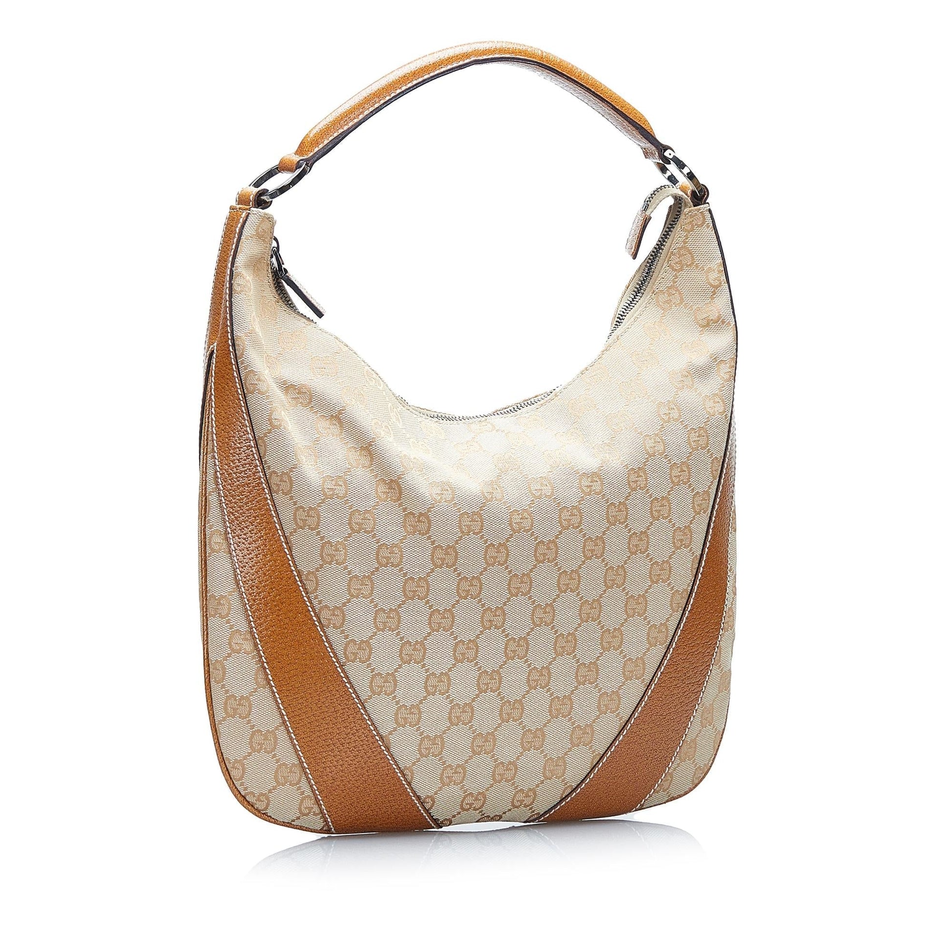 Gucci GG SHG-hIEcEn Canvas Calf Brown Shoulder Bag