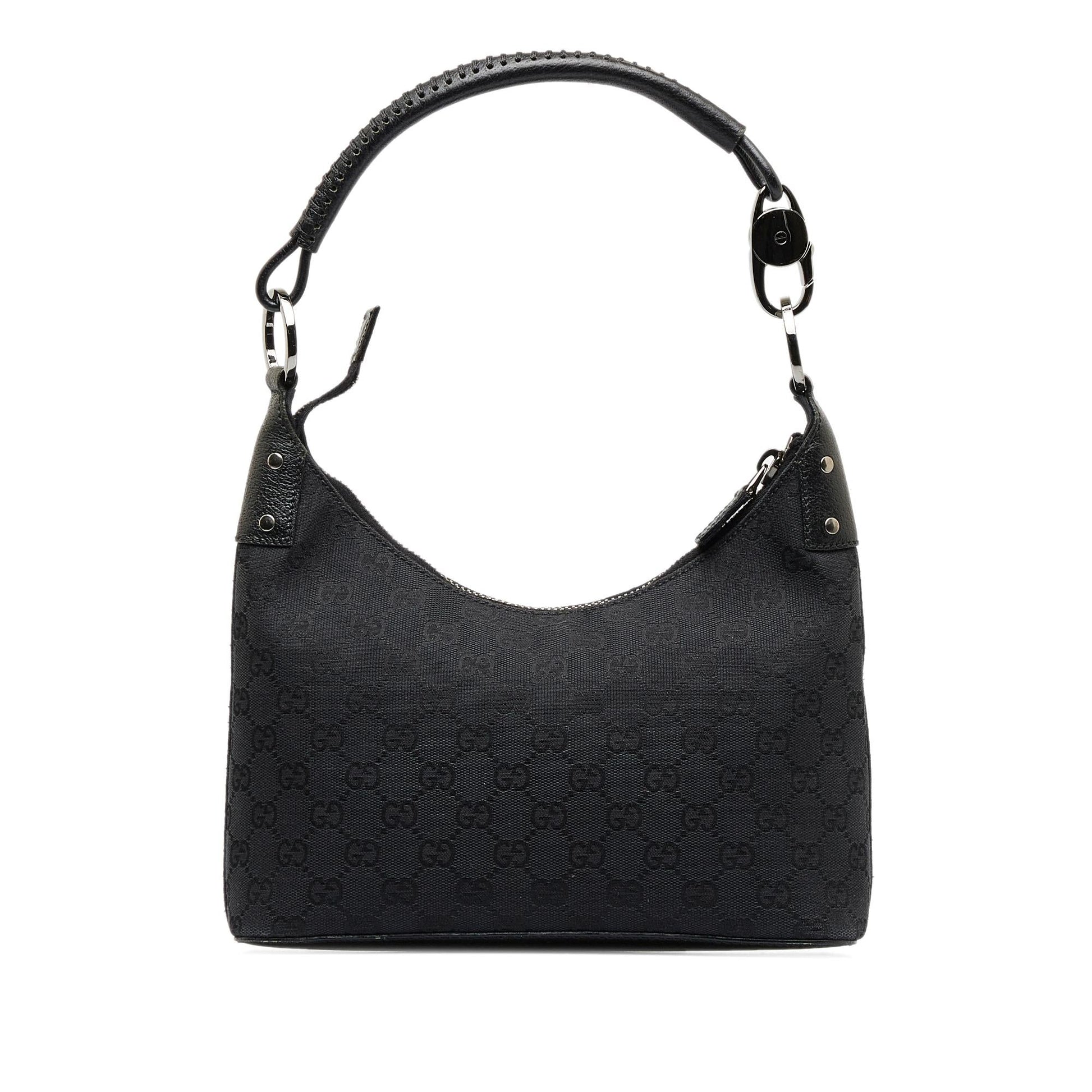 Gucci GG SHG-BE2f05 Canvas Calf Black Shoulder Bag